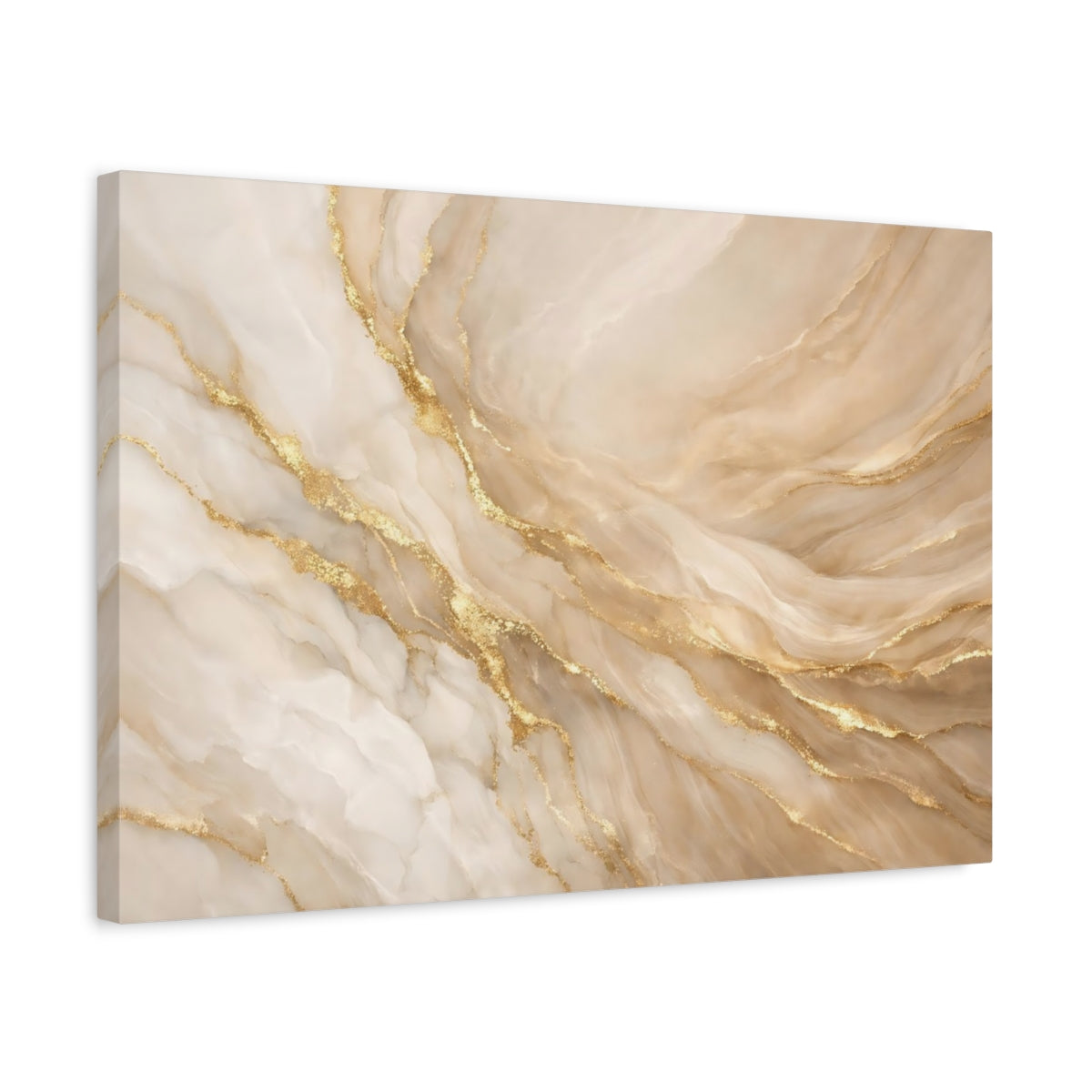 Side Mockup 3. Abstract Marble Texture Gold Marble Abstract shown as stretched canvas wall art