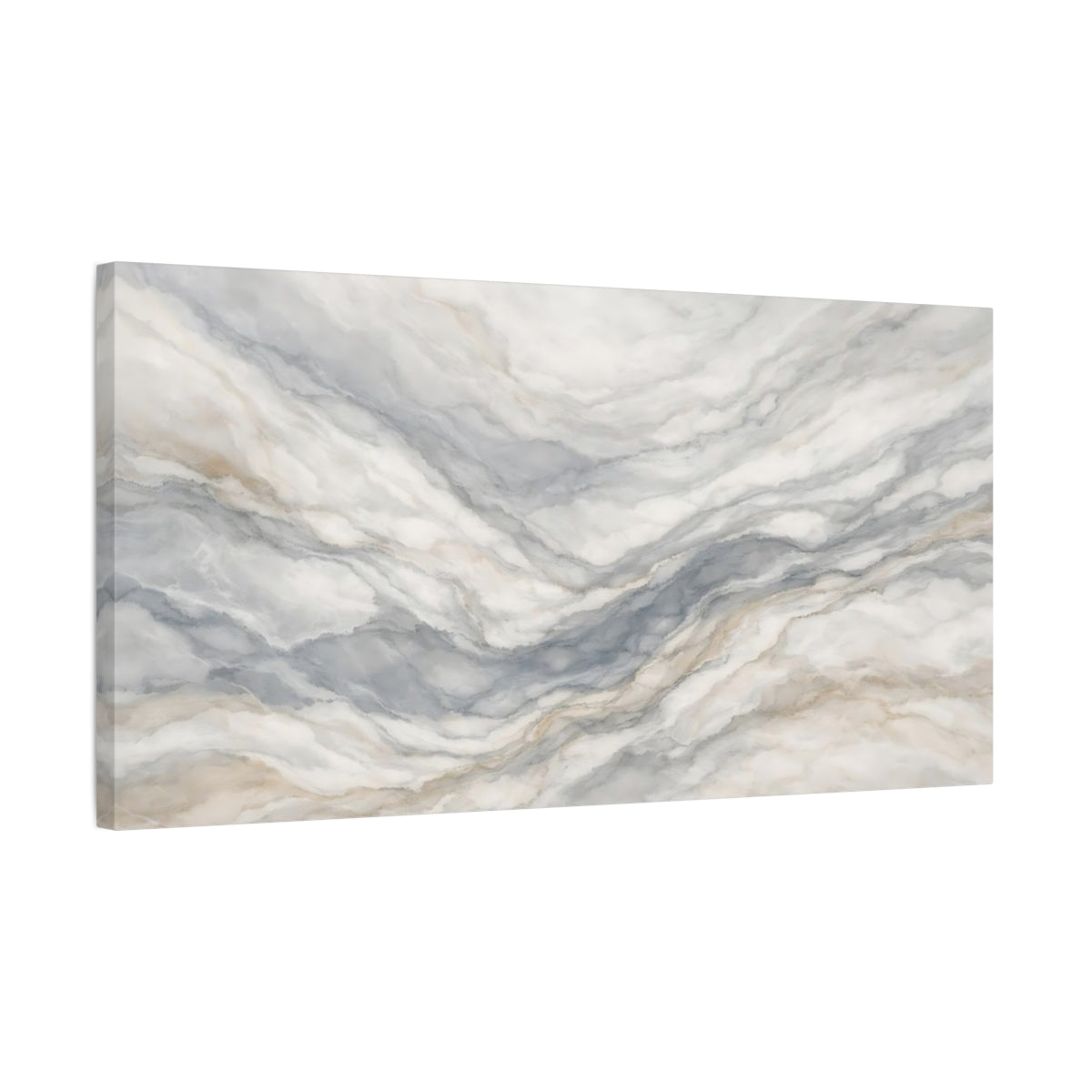 Side Mockup 2. Abstract Marble Texture Gray Marble Pattern shown as stretched canvas wall art