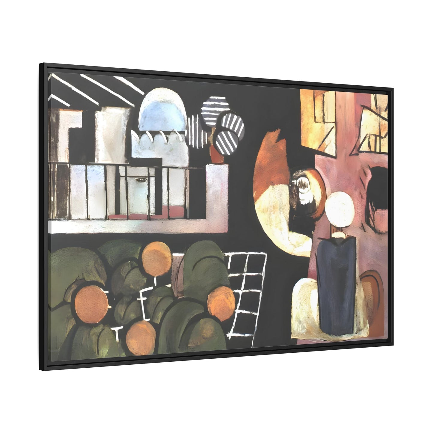 Abstract Moroccans Canvas - Large Framed Matisse Wall Art Print - YesArtYes