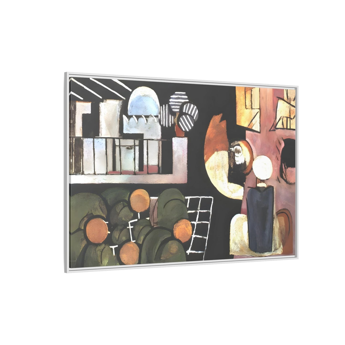 Abstract Moroccans Canvas - Large Framed Matisse Wall Art Print - YesArtYes