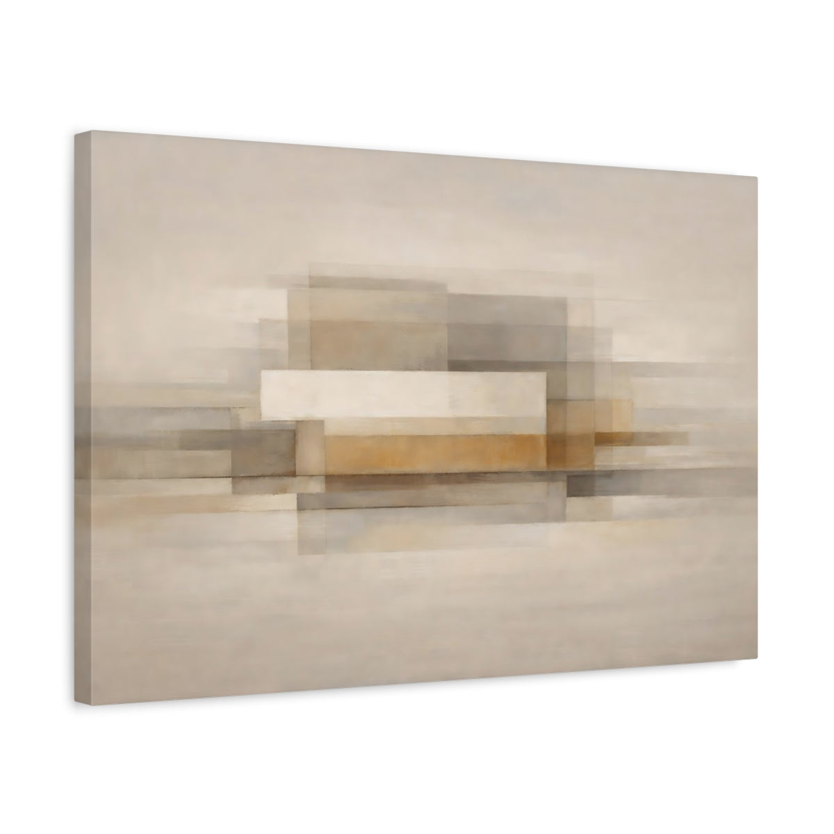 Side Mockup 3. Abstract Abstract Shapes Neutral Abstract shown as stretched canvas wall art