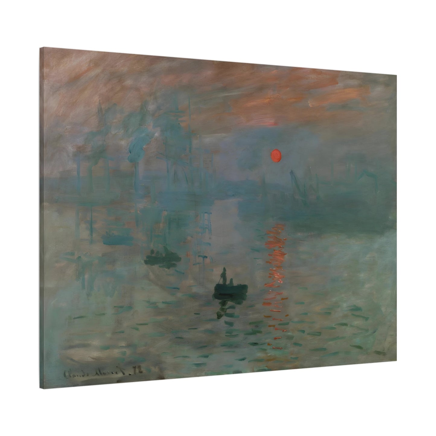 Abstract Sunrise Monet Canvas Print - Famous Contemporary Wall Art - YesArtYes