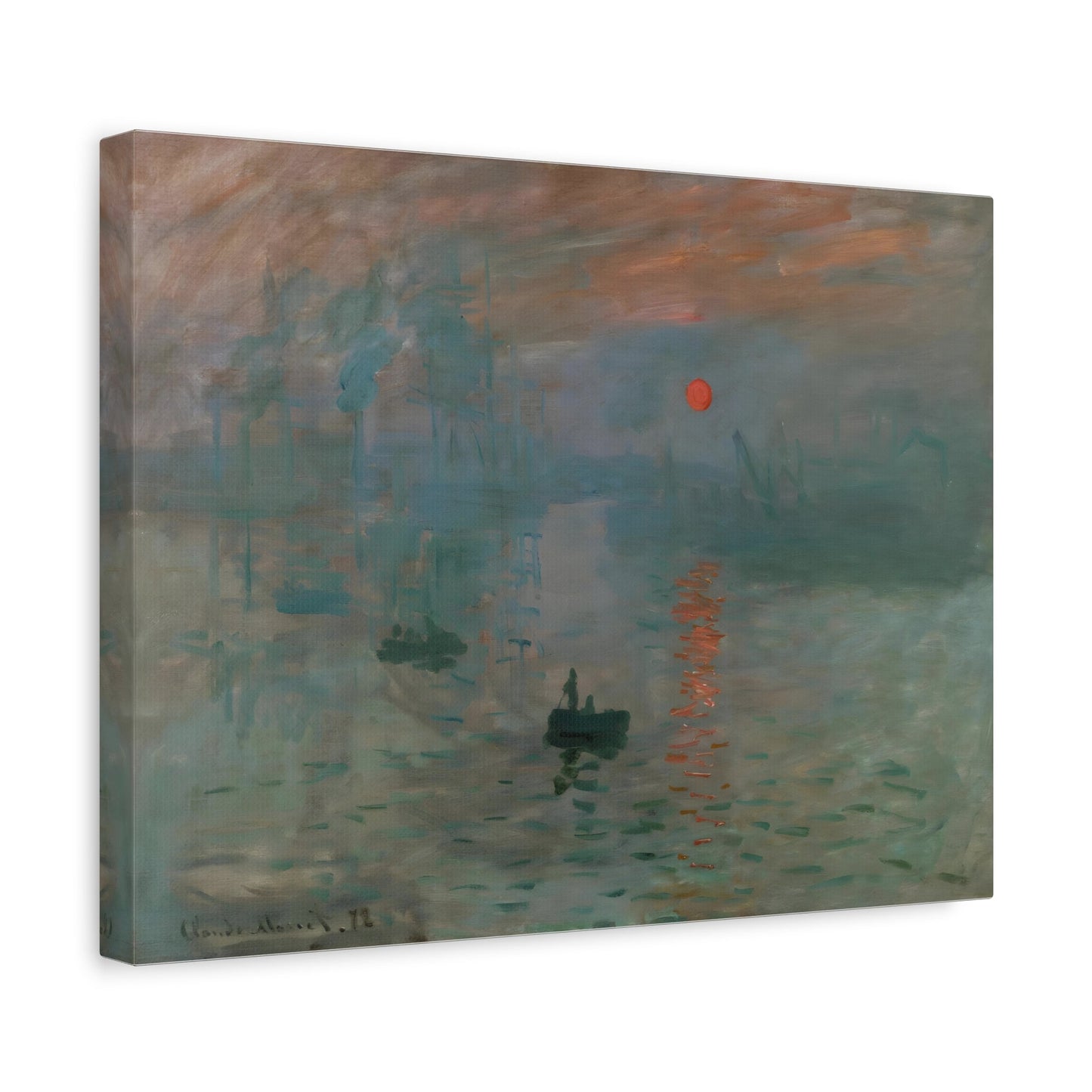 Abstract Sunrise Monet Canvas Print - Famous Contemporary Wall Art - YesArtYes