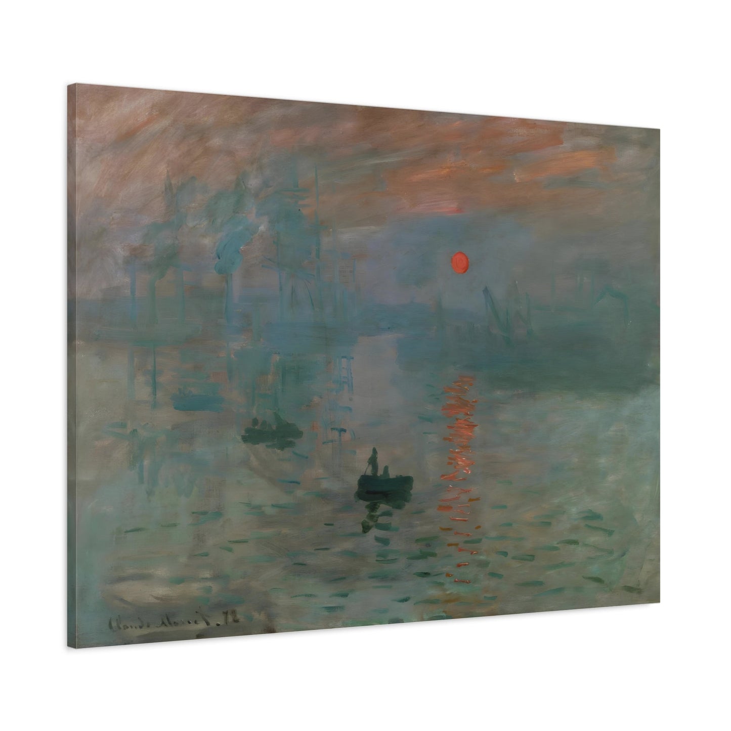 Abstract Sunrise Monet Canvas Print - Famous Contemporary Wall Art - YesArtYes