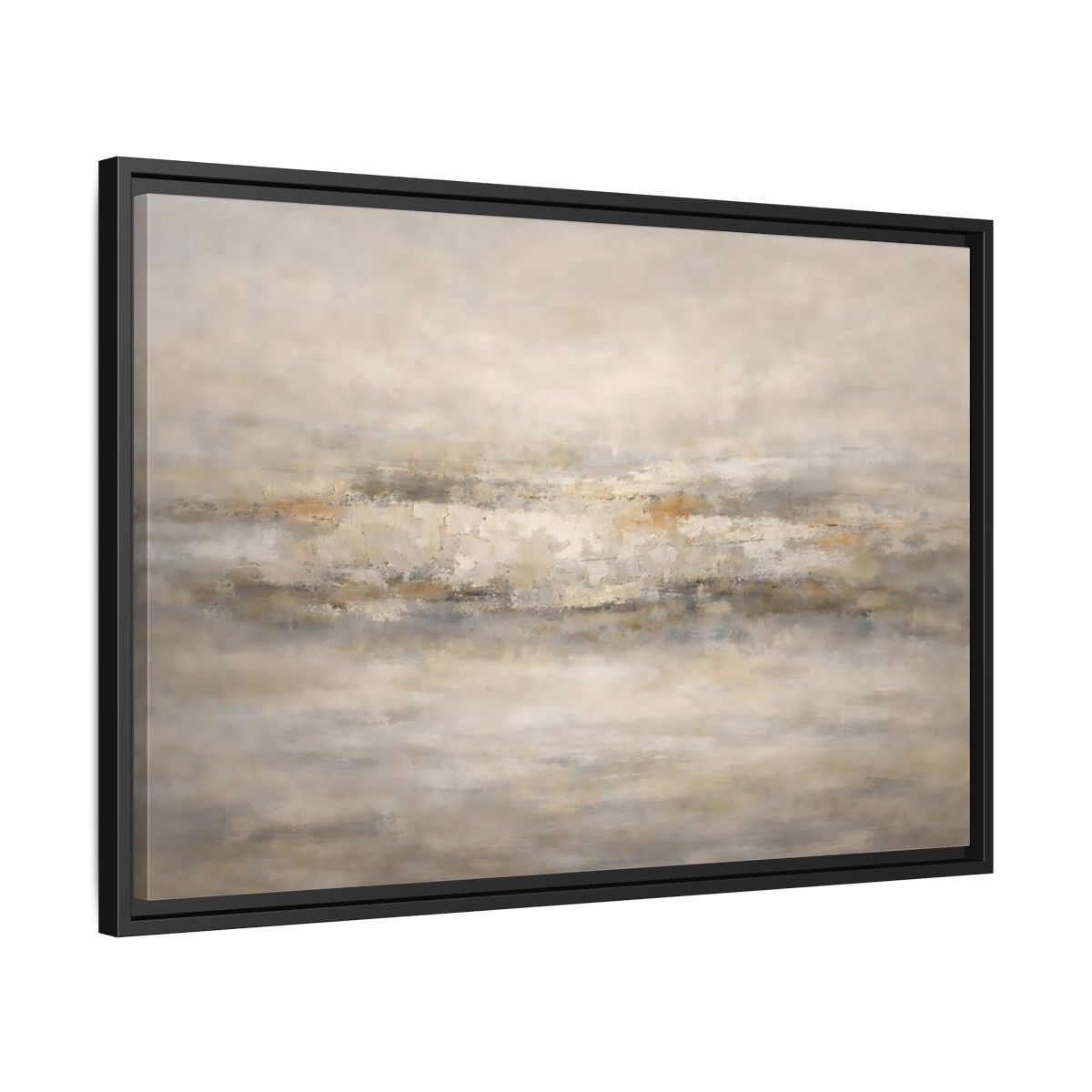 Side Mockup 14. Abstract Abstract Texture Neutral Textured shown as stretched canvas wall art