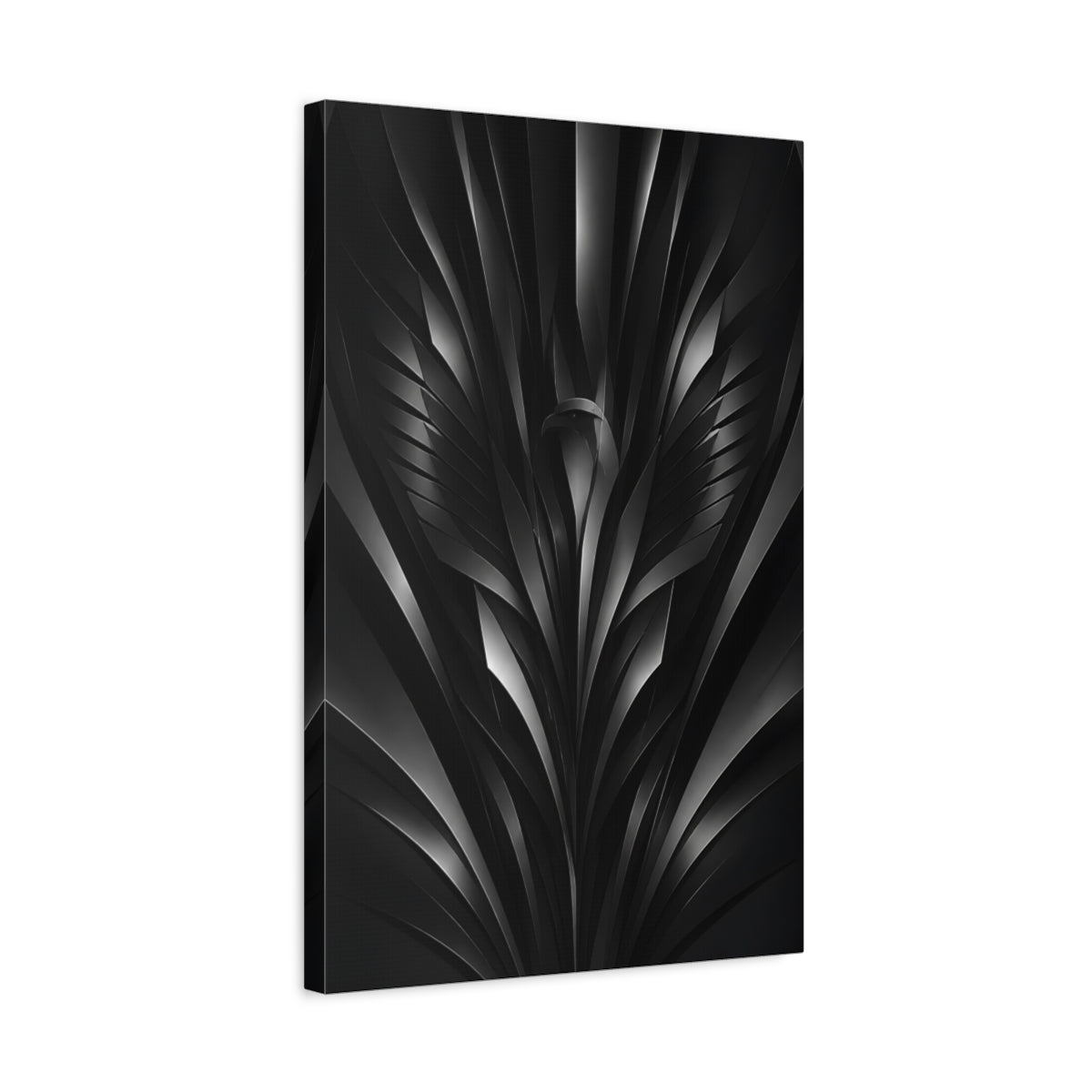 Side Mockup 3. Abstract Wing Motif shown as canvas print
