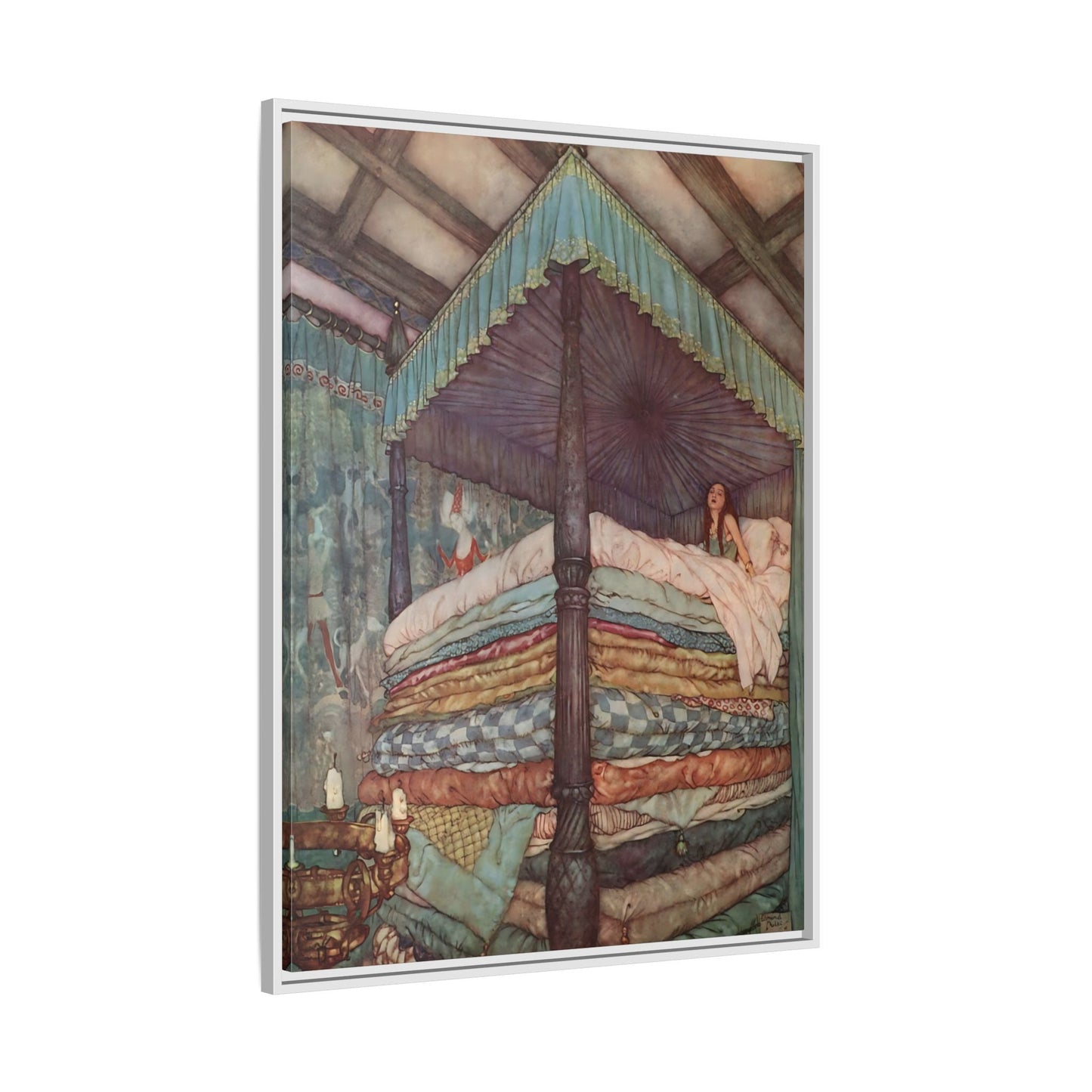 Andersen Fairy Tale Canvas Wall Art Prints - Princess and the Pea - YesArtYes