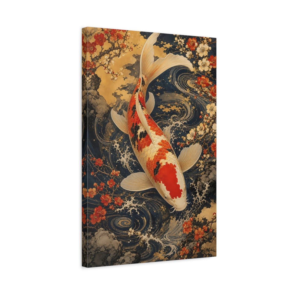 Animals Koi Fish Art Canvas Print – Living Room, Above Console Table, Multi - color - YesArtYes
