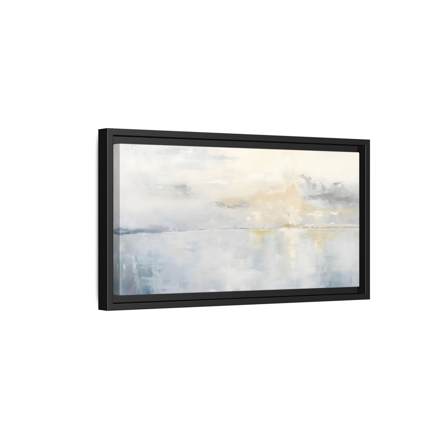 Big Wide Sea Framed Canvas - Abstract Watercolor Ocean Sunset Print - YesArtYes
