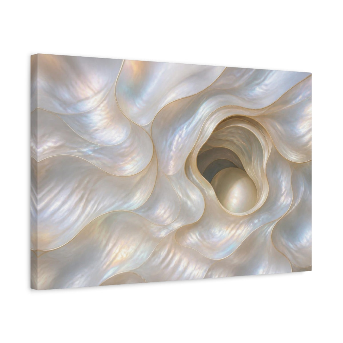 Side Mockup 3. Biophilic Pearl Opening shown as canvas print