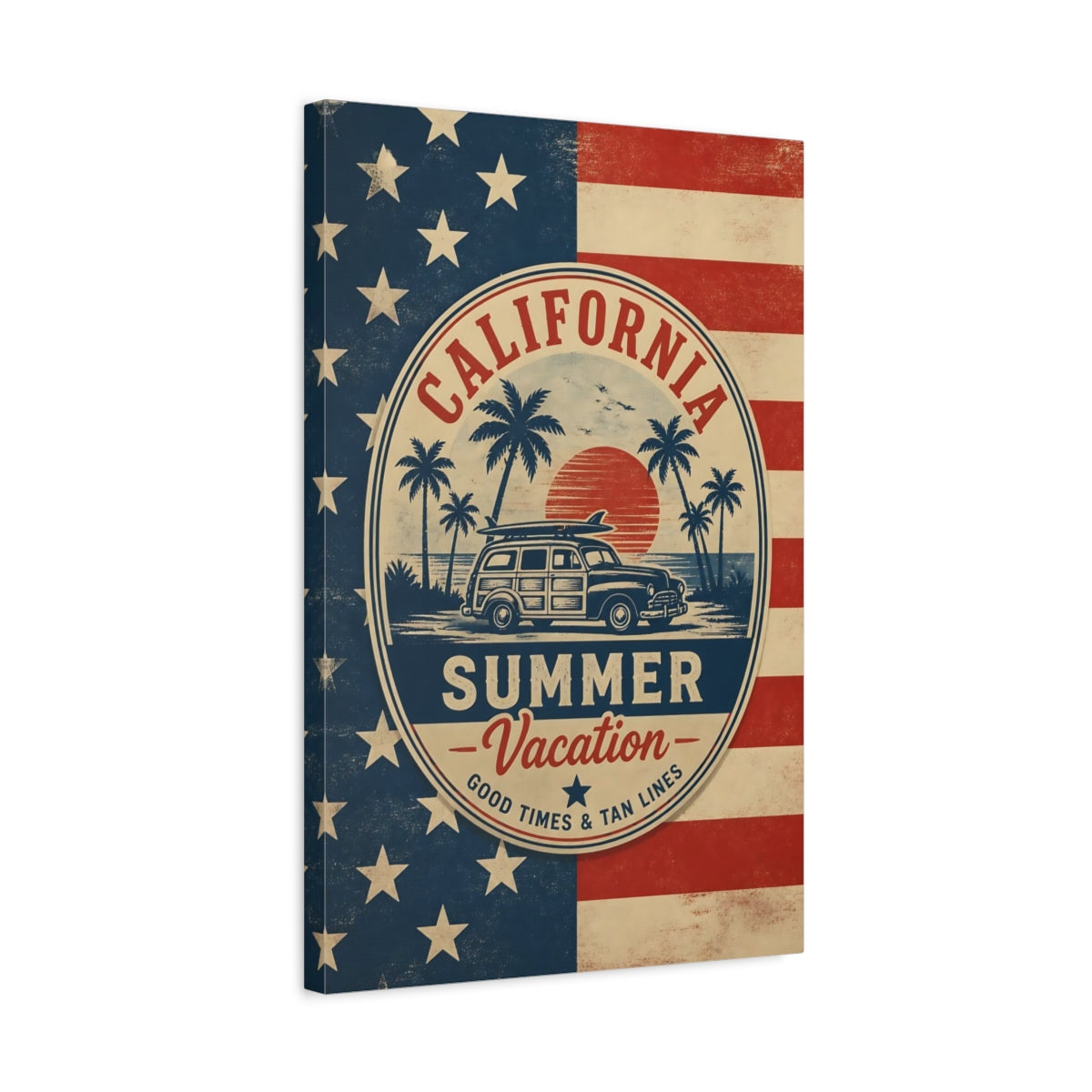 Side Mockup 3. California Station Wagon shown as canvas print
