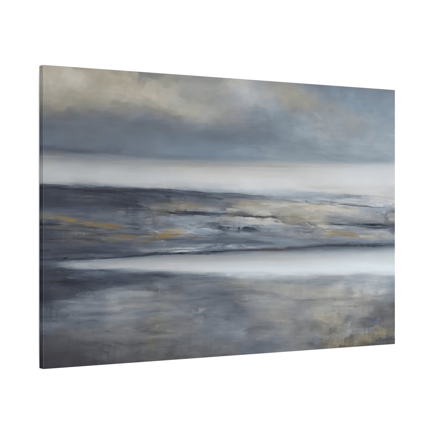 Calming Evening Tide Abstract Landscape Canvas Wall Art Print - YesArtYes