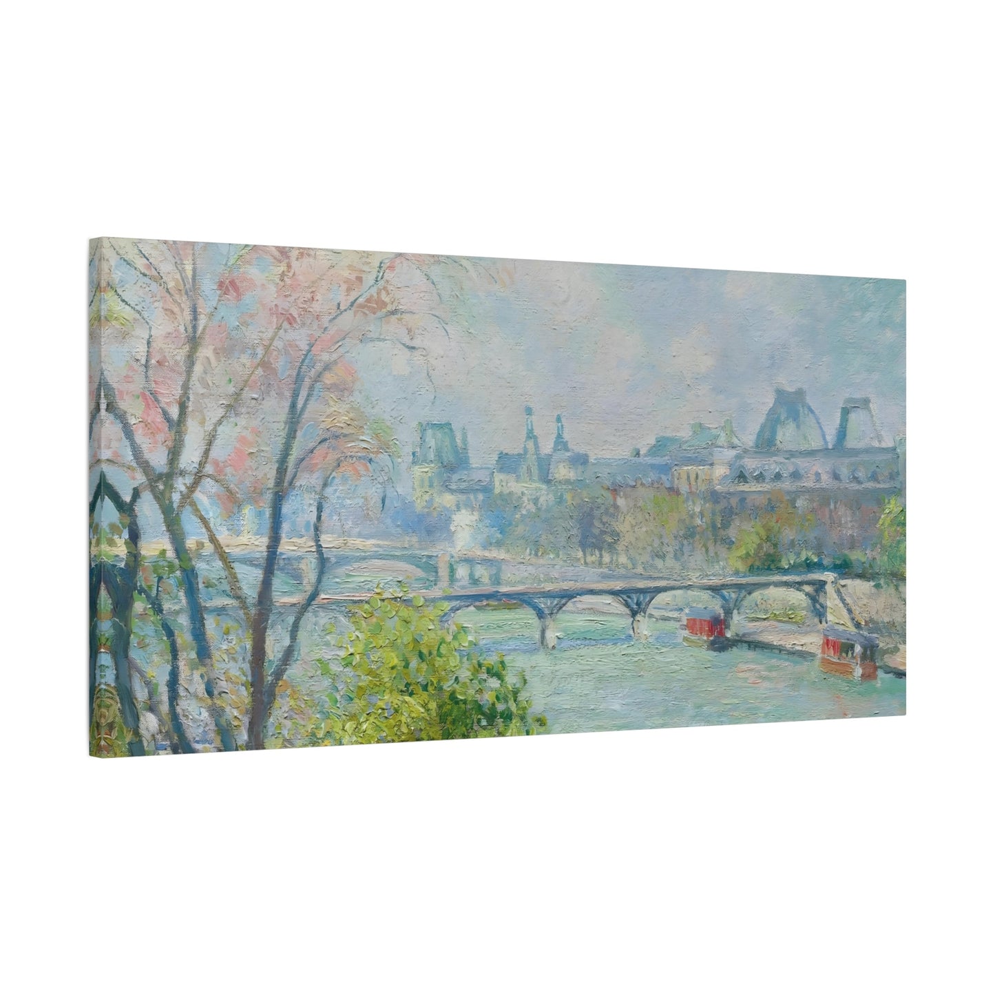 Camille Pissarro Louvre Morning Spring Canvas Print - Impressionist Wall Art - YesArtYes