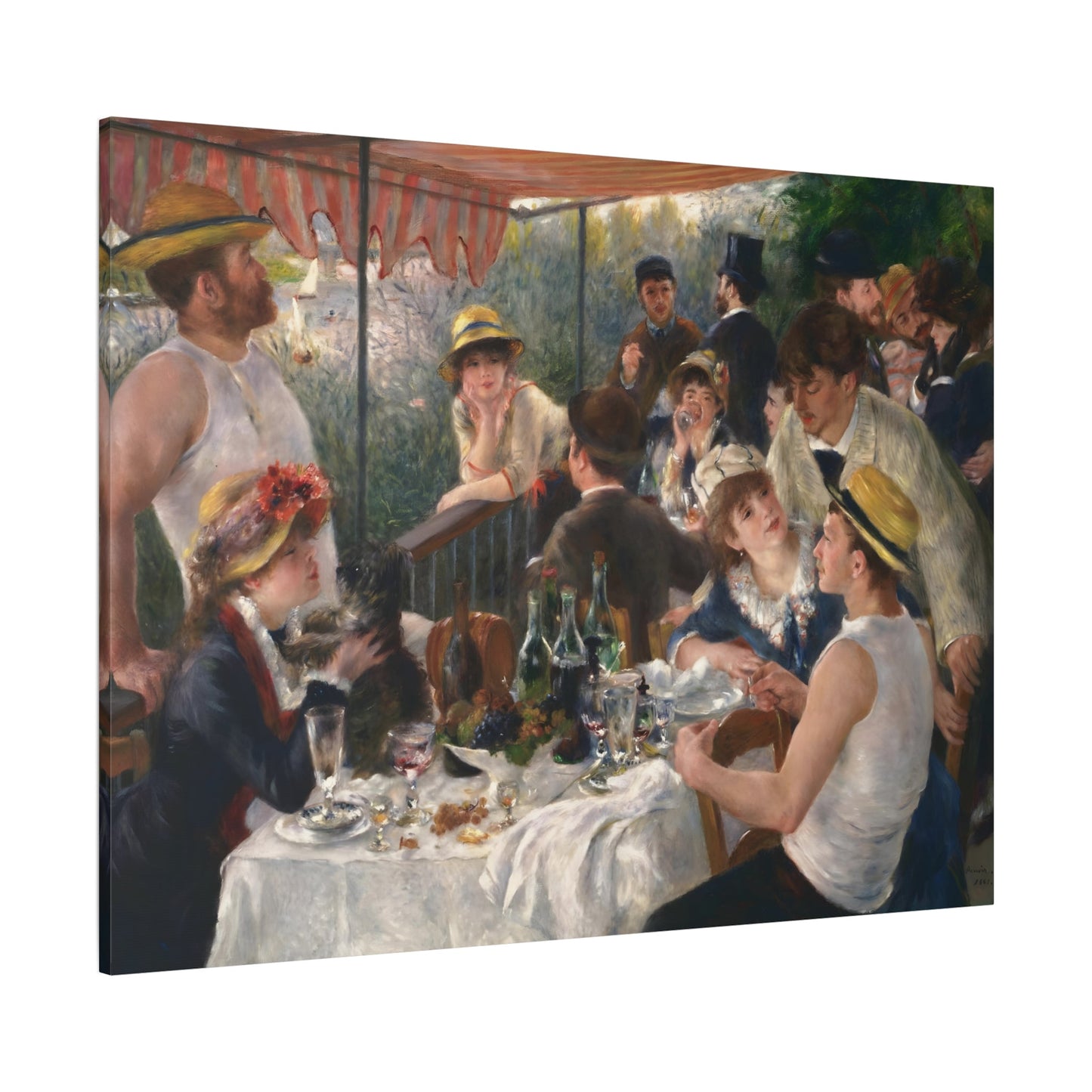 Canvas Print Renoir Wall Art - Luncheon of the Boating Party Reproduction - YesArtYes