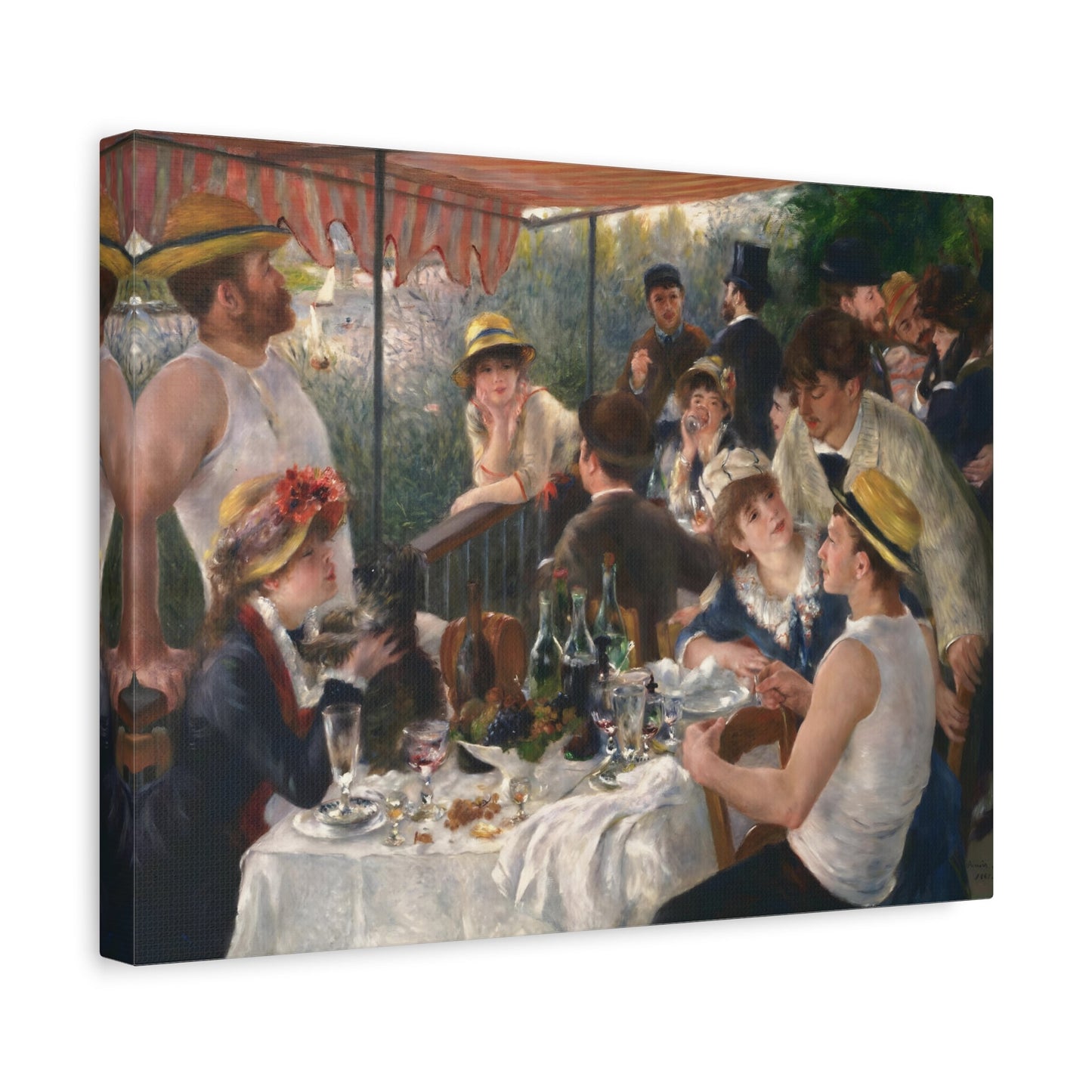 Canvas Print Renoir Wall Art - Luncheon of the Boating Party Reproduction - YesArtYes