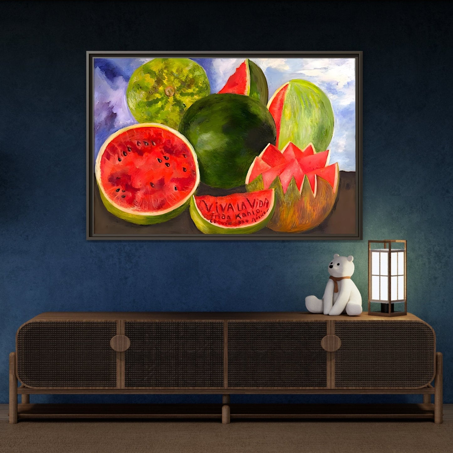 Canvas Prints Viva la Vida Kahlo Fruits Wall Art - YesArtYes
