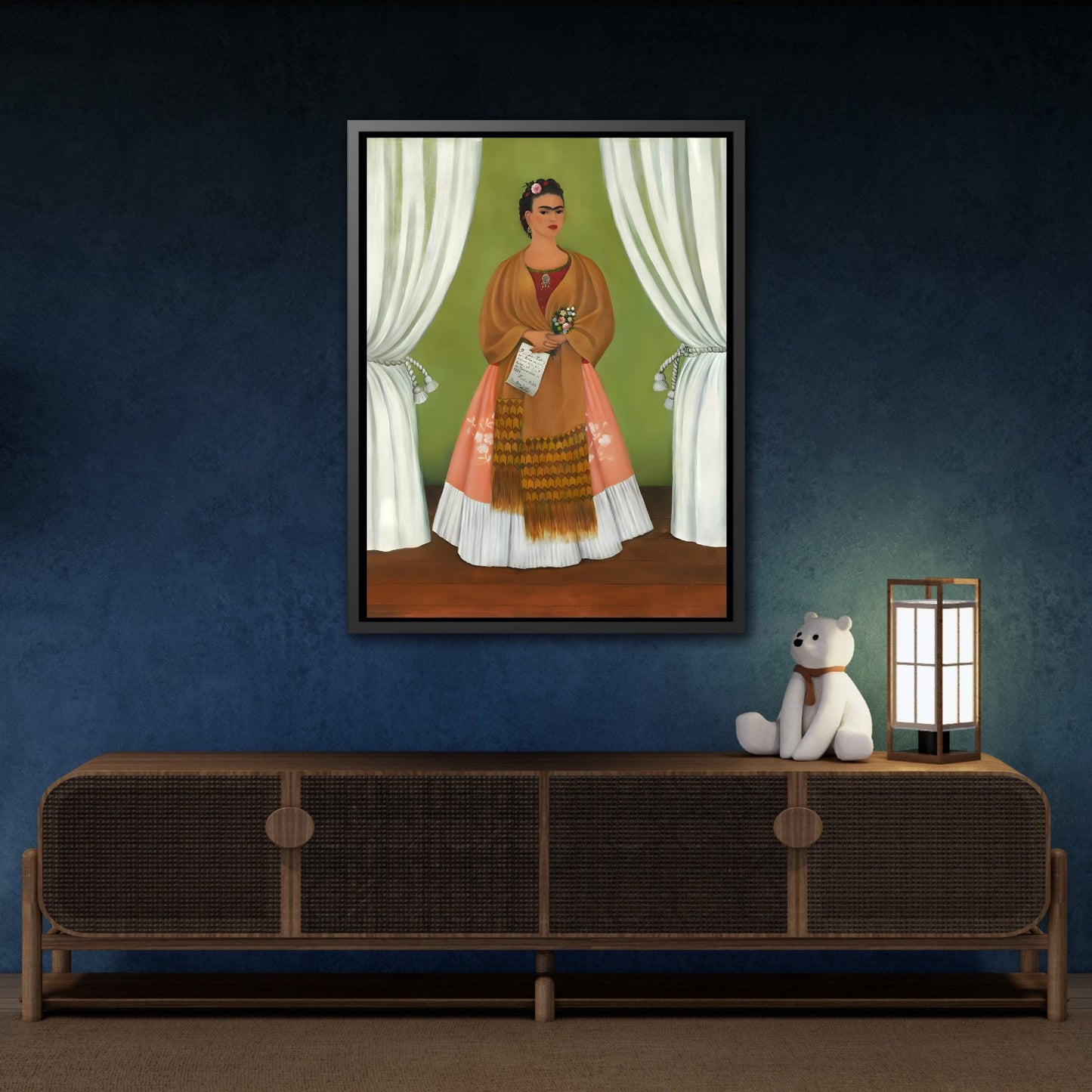 Canvas Wall Art Print Mexican Kahlo Painting Artwork - YesArtYes