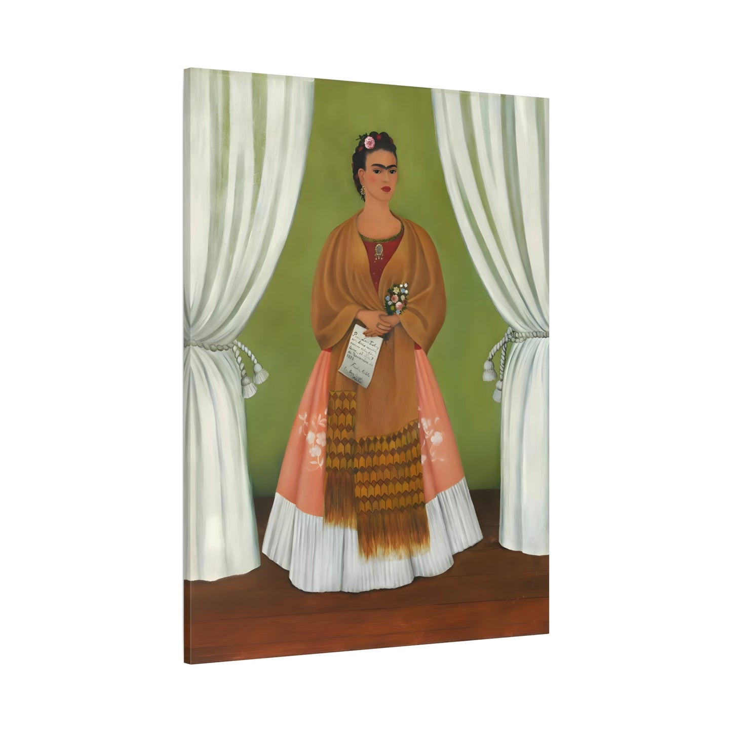 Canvas Wall Art Print - Portrait to Leon Trotsky Kahlo Reproduction - YesArtYes