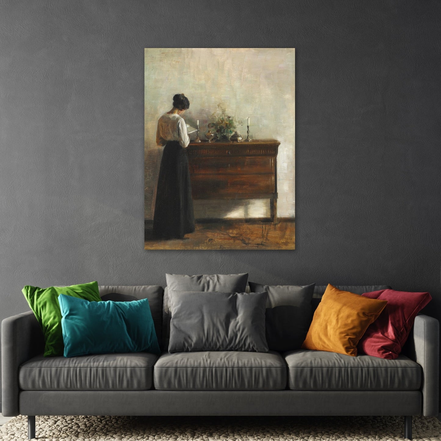 Carl Holsoe Jewish Pray Canvas Wall Art Print Reproduction - YesArtYes