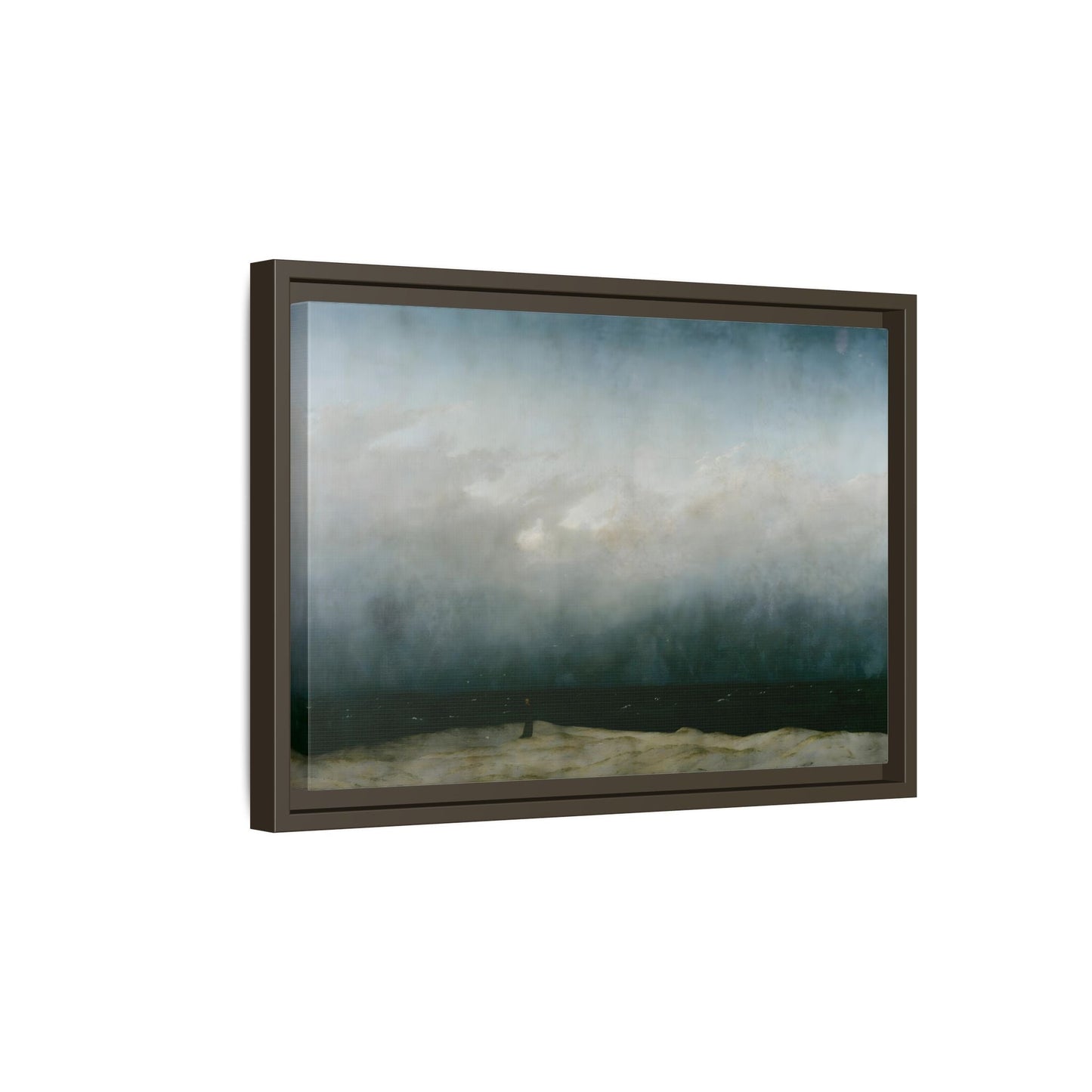 Caspar David Friedrich Monk by the Sea - Framed Canvas Painting Print