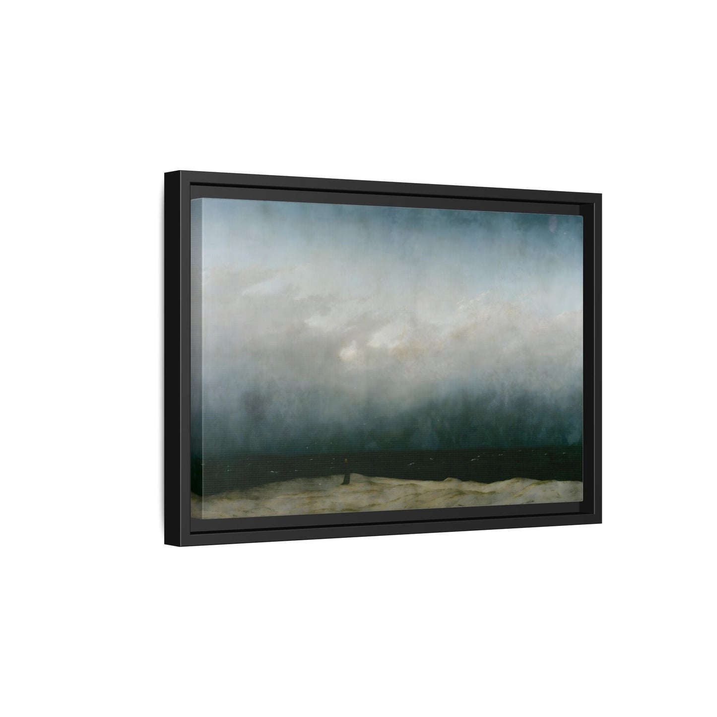 Caspar David Friedrich Monk by the Sea - Framed Canvas Painting Print