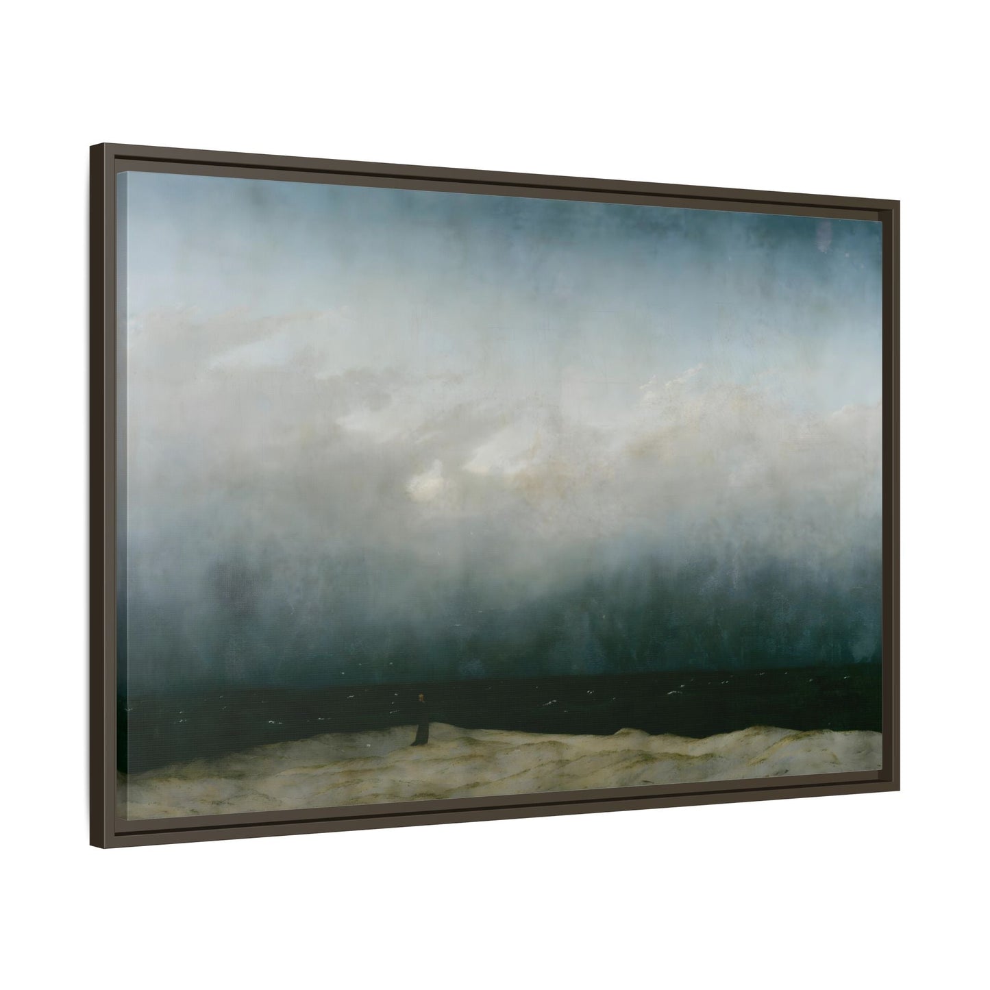 Caspar David Friedrich Monk by the Sea - Framed Canvas Painting Print