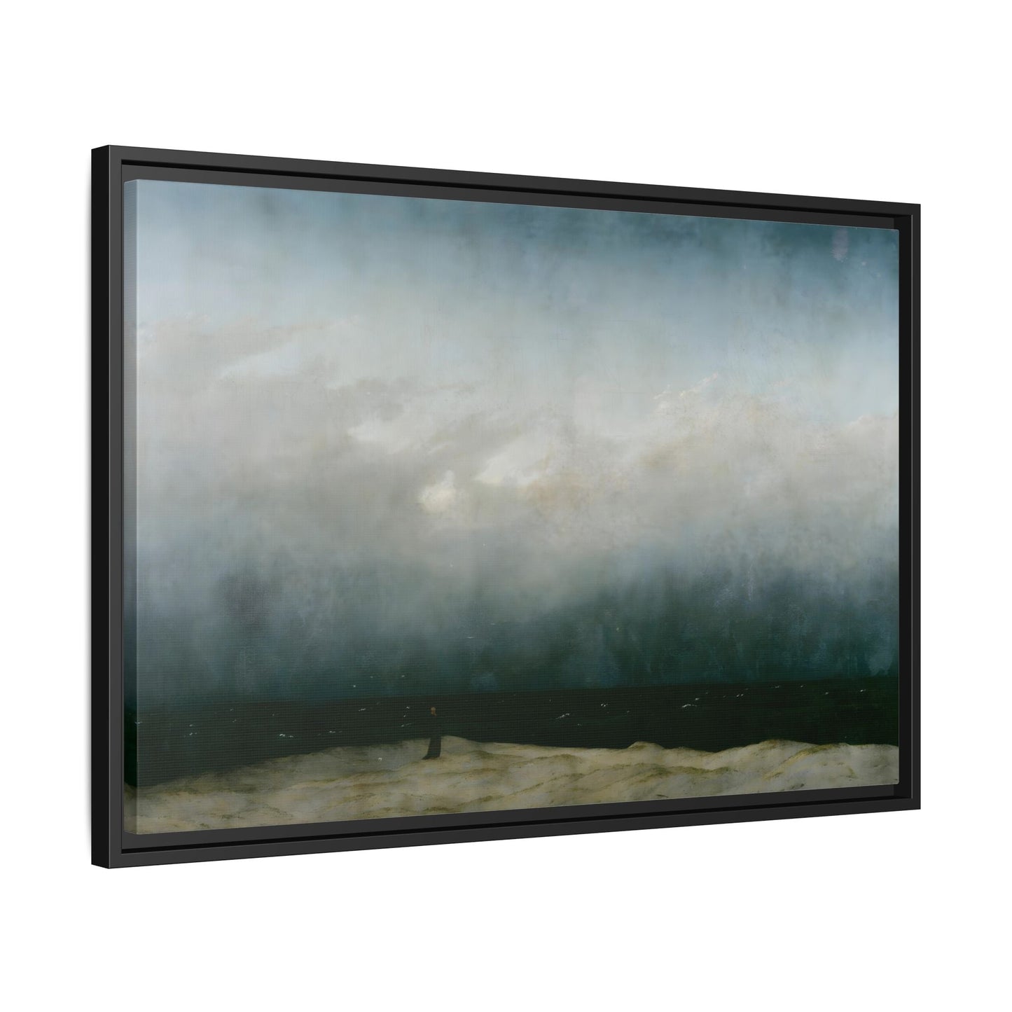 Caspar David Friedrich Monk by the Sea - Framed Canvas Painting Print