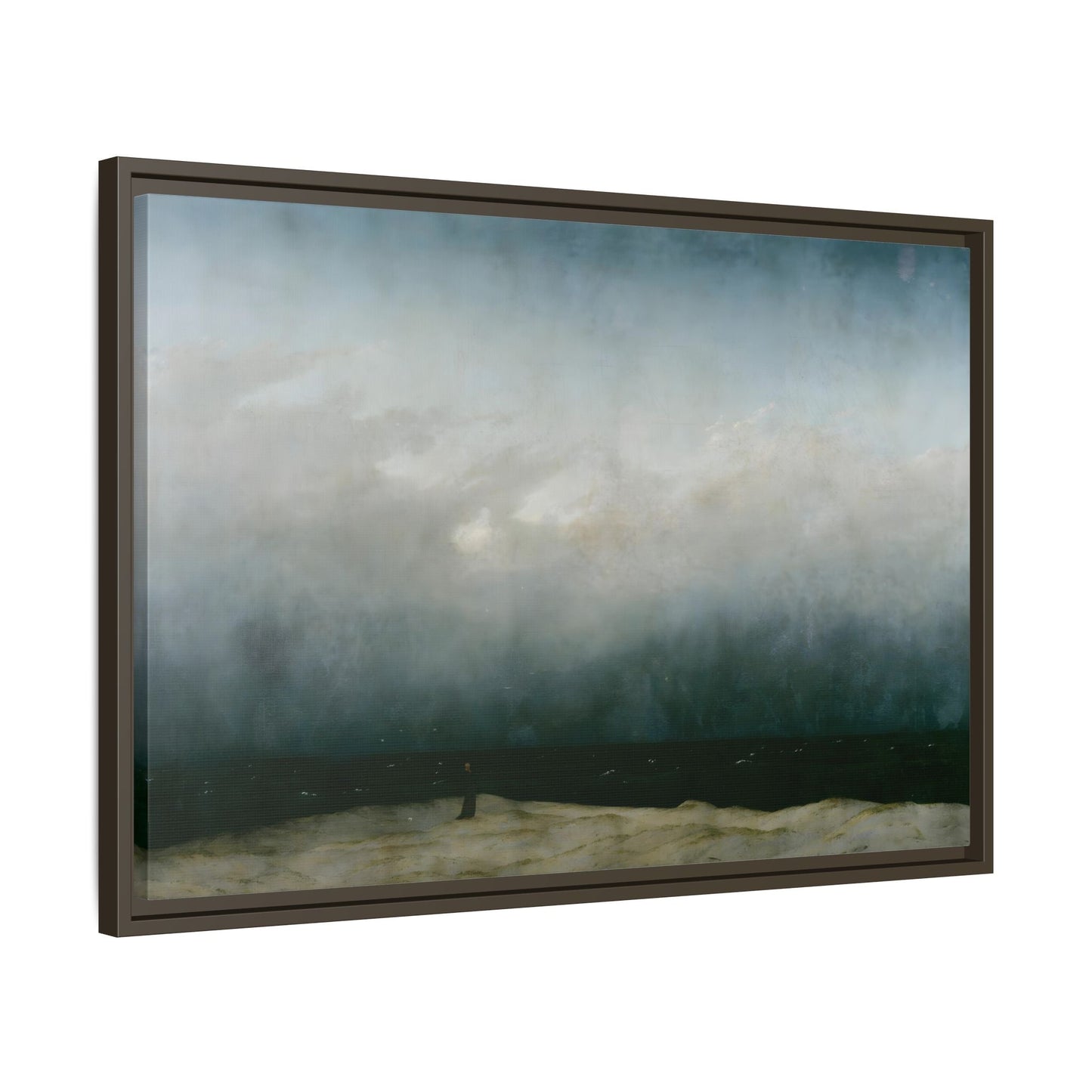 Caspar David Friedrich Monk by the Sea - Framed Canvas Painting Print