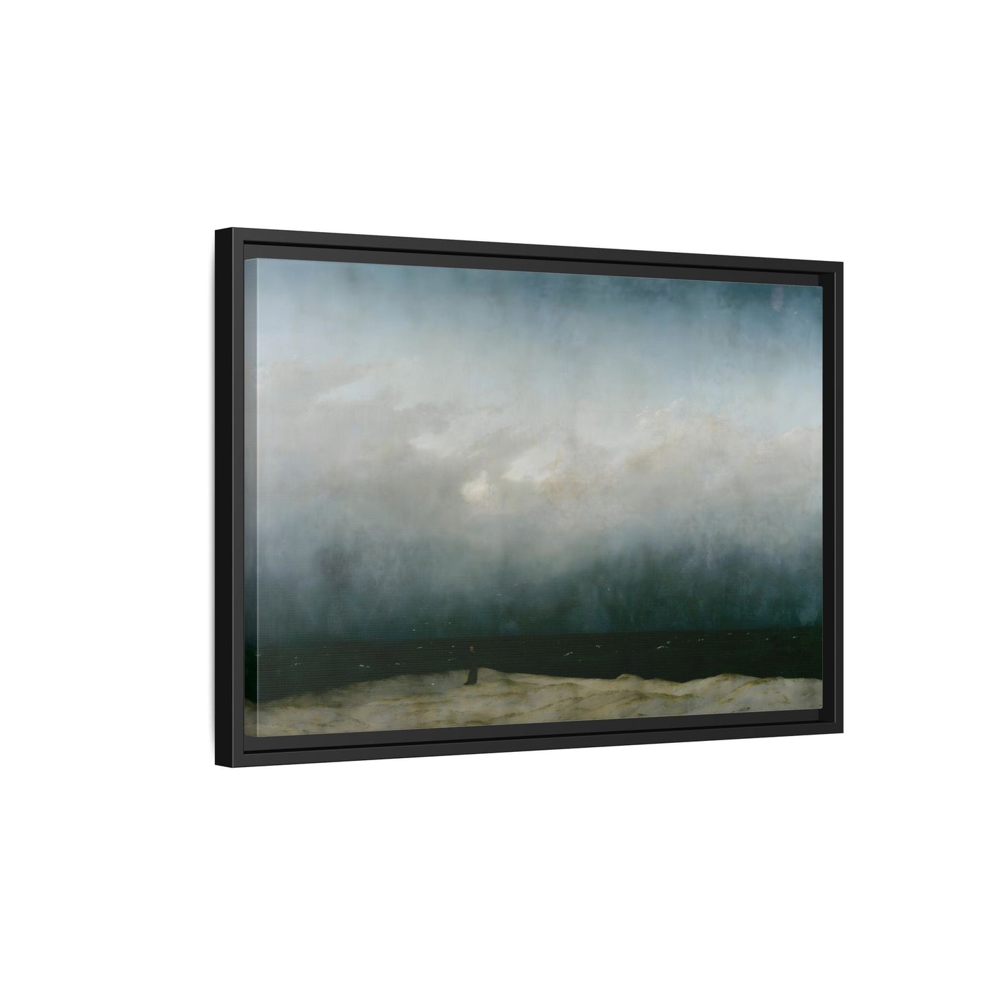 Caspar David Friedrich Monk by the Sea - Framed Canvas Painting Print