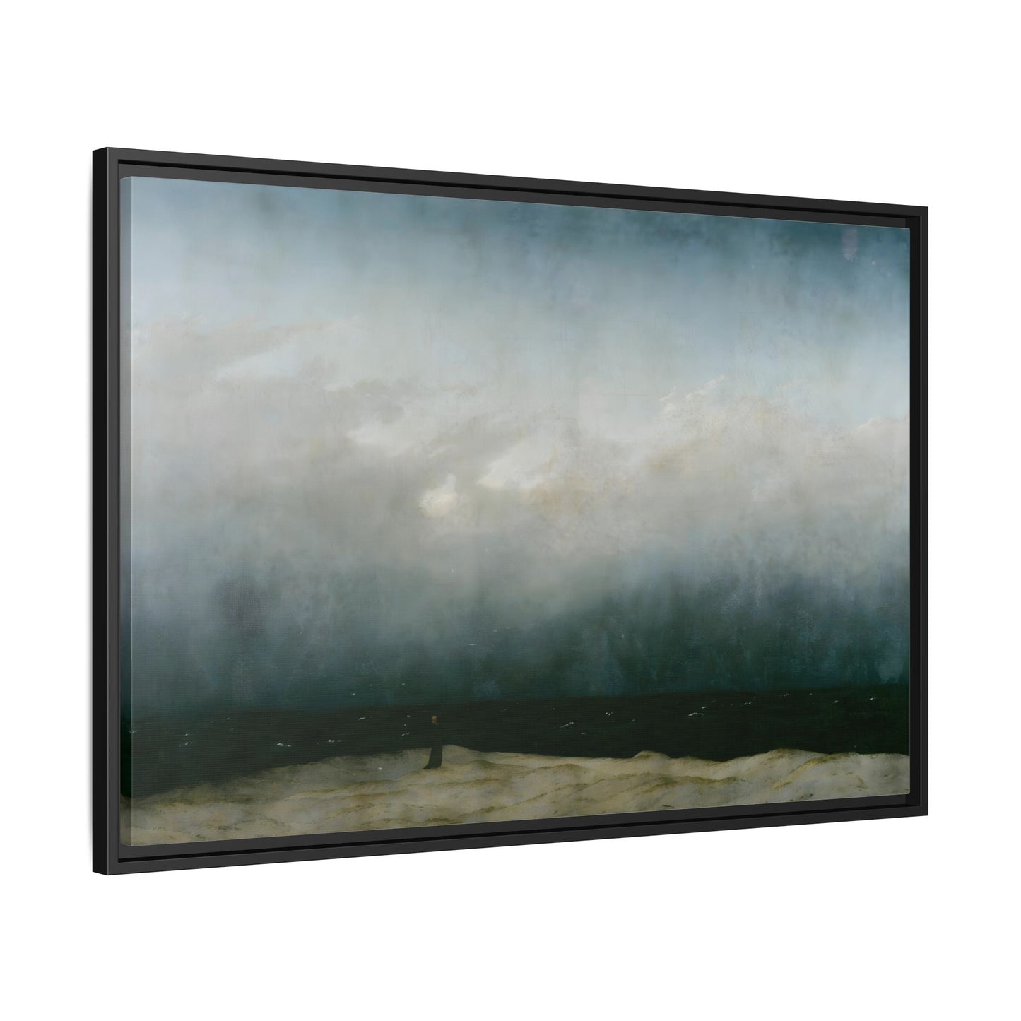 Caspar David Friedrich Monk by the Sea - Framed Canvas Painting Print