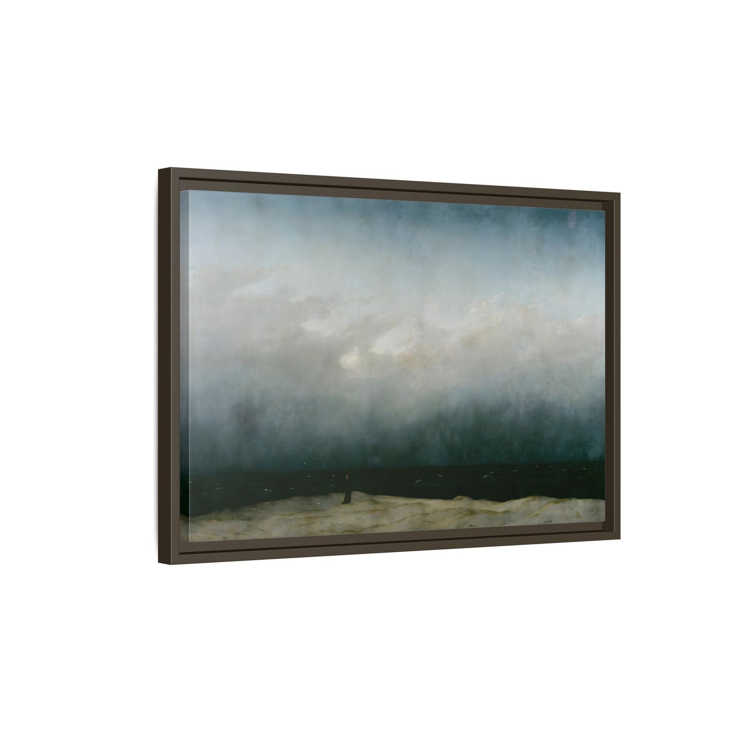 Caspar David Friedrich Monk by the Sea - Framed Canvas Painting Print