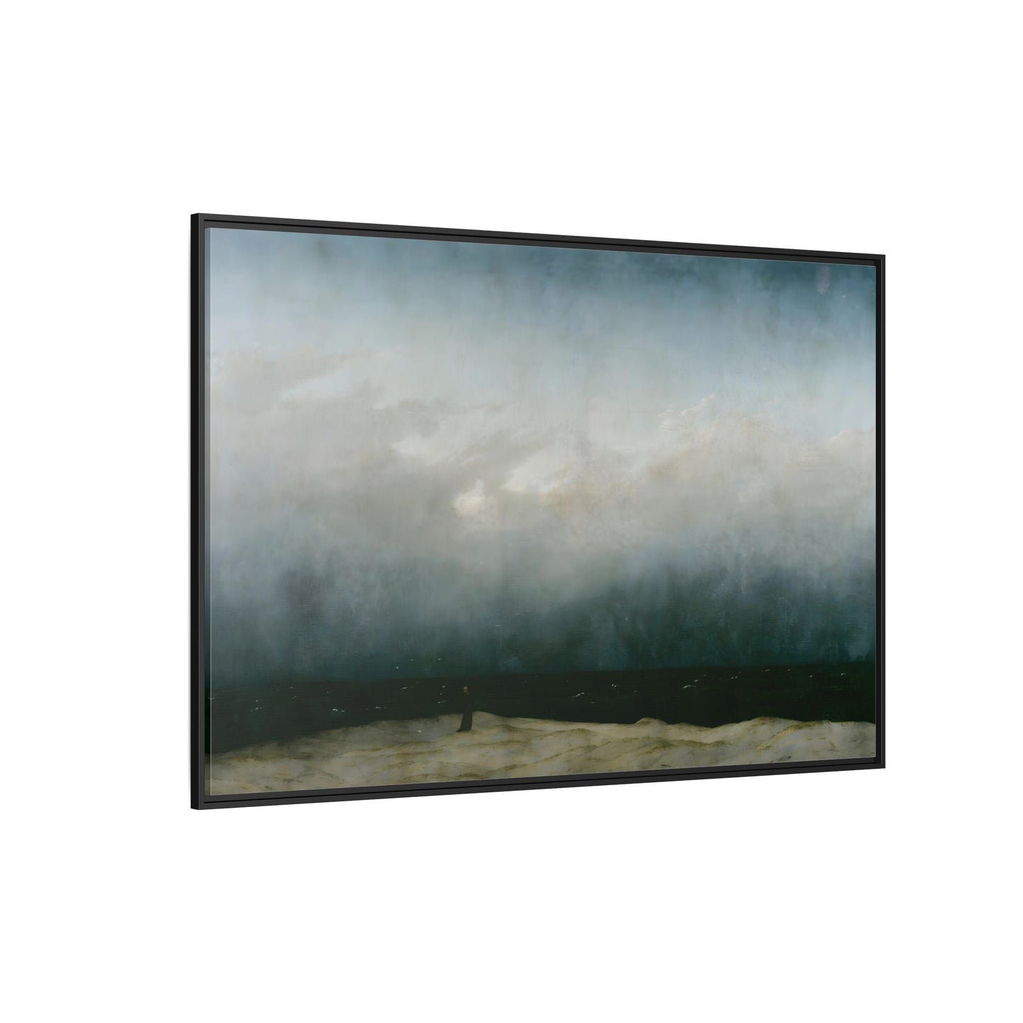 Caspar David Friedrich Monk by the Sea - Framed Canvas Painting Print
