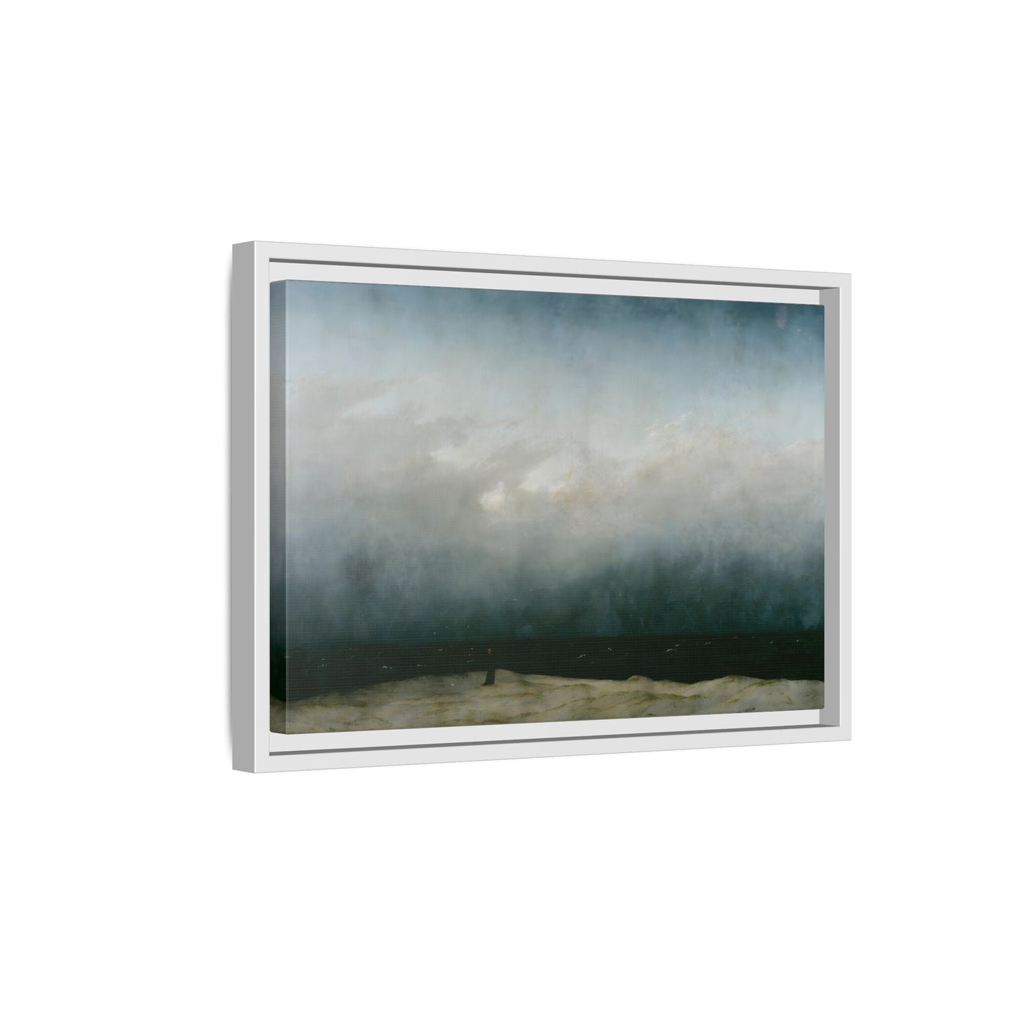 Caspar David Friedrich Monk by the Sea - Framed Canvas Painting Print