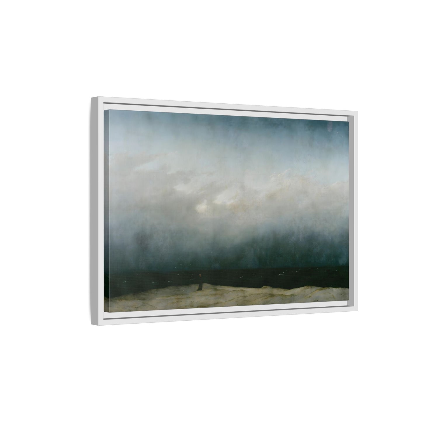 Caspar David Friedrich Monk by the Sea - Framed Canvas Painting Print