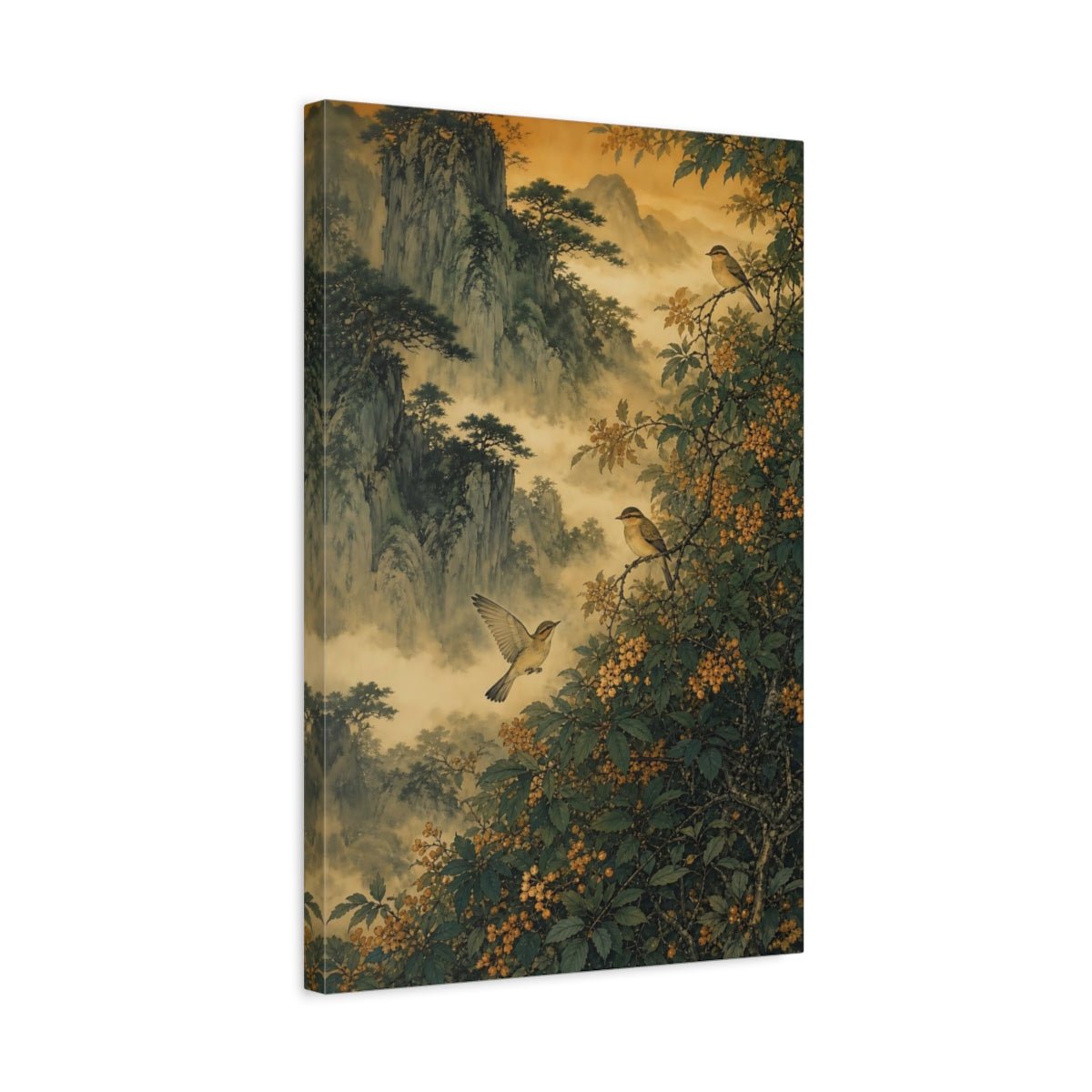 Chinese Shan Shui Inspired Ink Landscape Canvas Print – Living Room, Large Wall - YesArtYes