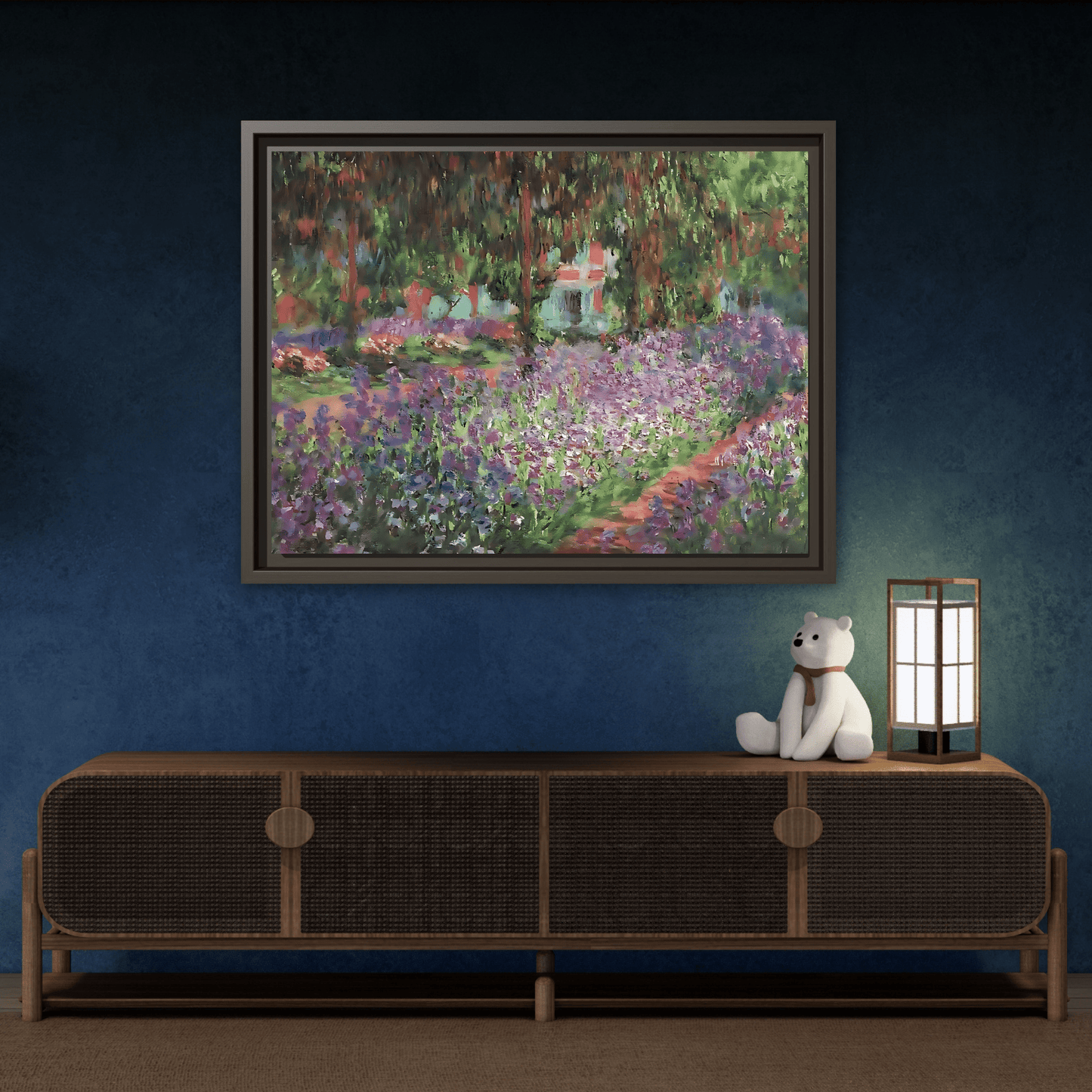 Claude Monet Artists Garden Giverny - Colorful Canvas Wall Art Decor Print - YesArtYes