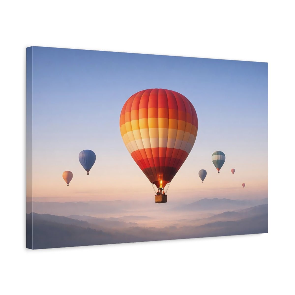 Contemporary Hot Air Balloon Nature - Canvas Wall Art Print - YesArtYes