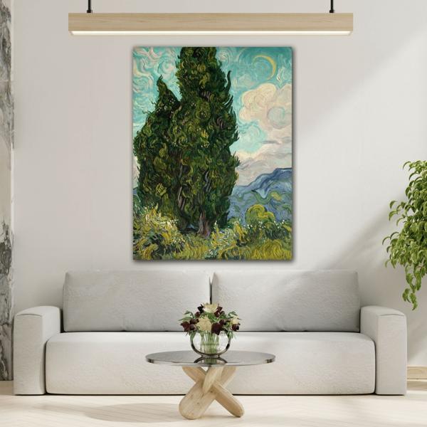 Cypresses Canvas Van Gogh Print - Famous Artist Wall Art - YesArtYes