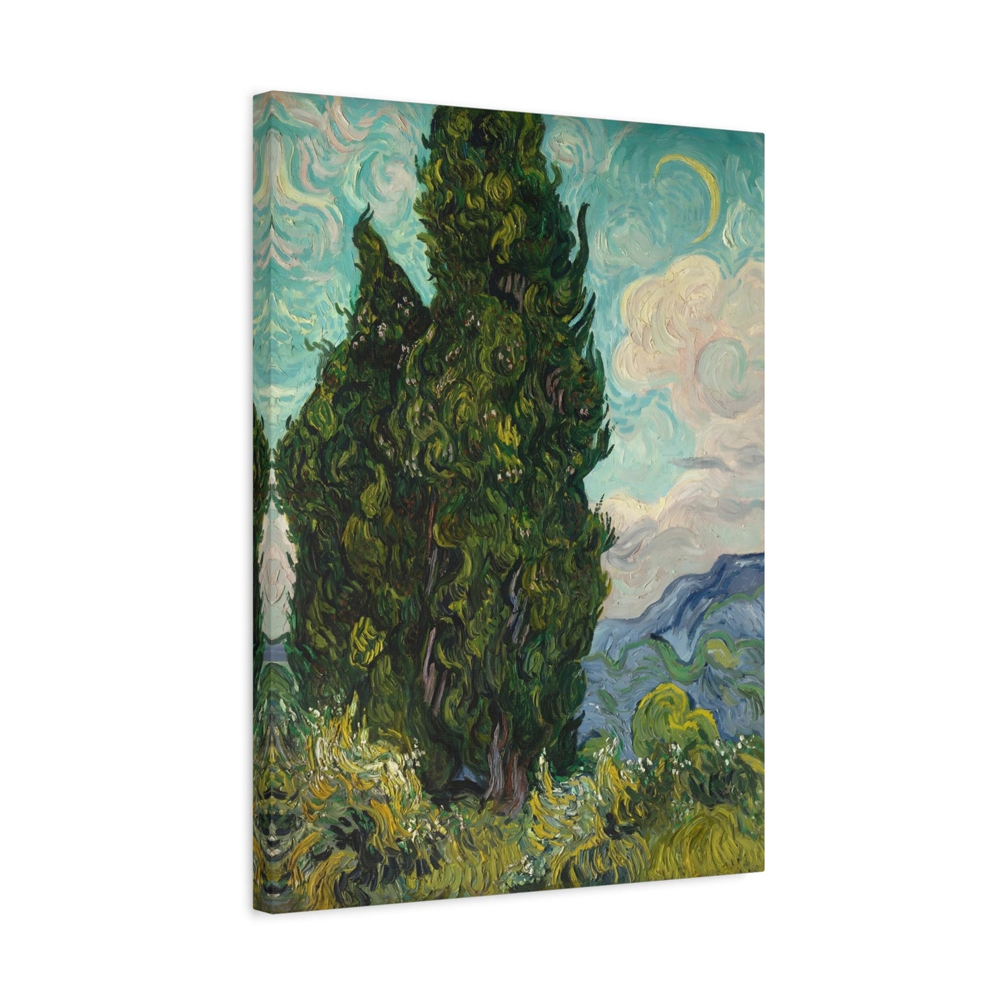 Cypresses Canvas Van Gogh Print - Famous Artist Wall Art - YesArtYes