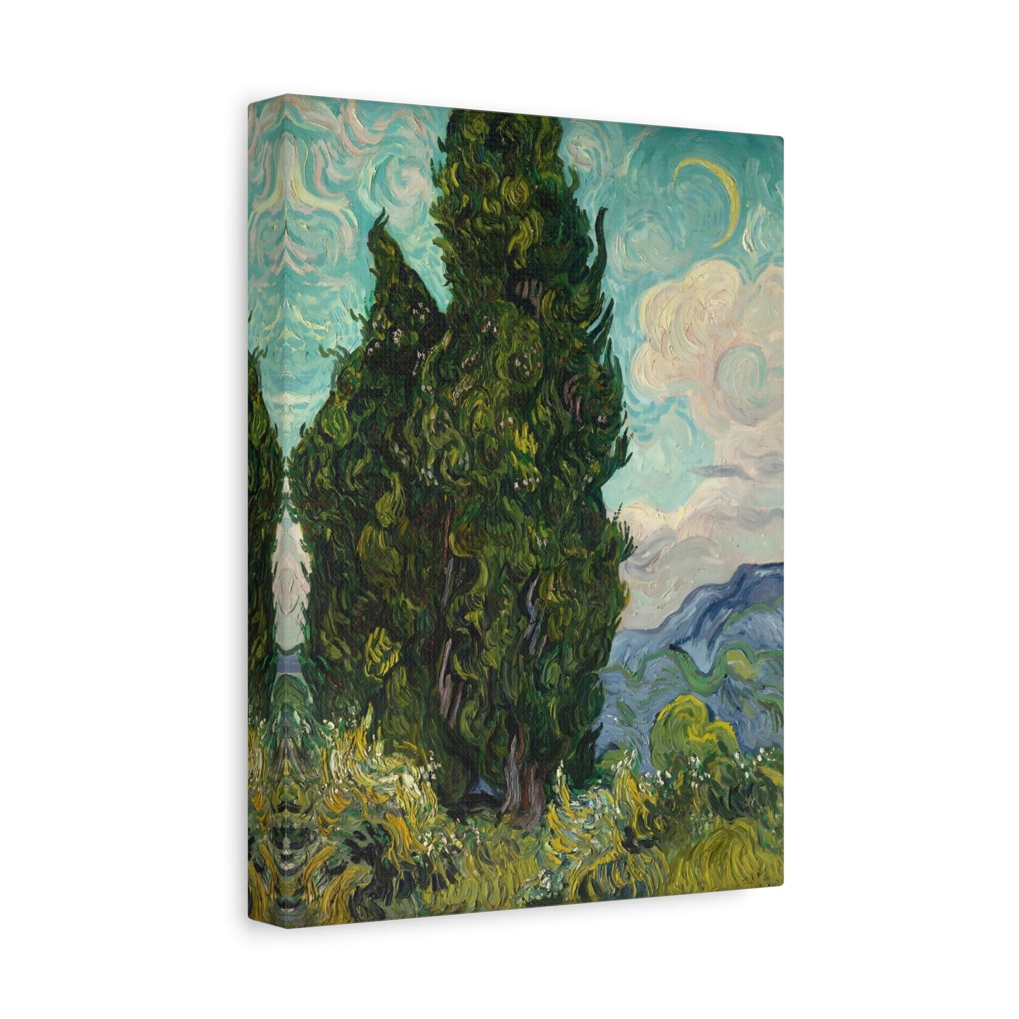 Cypresses Canvas Van Gogh Print - Famous Artist Wall Art - YesArtYes