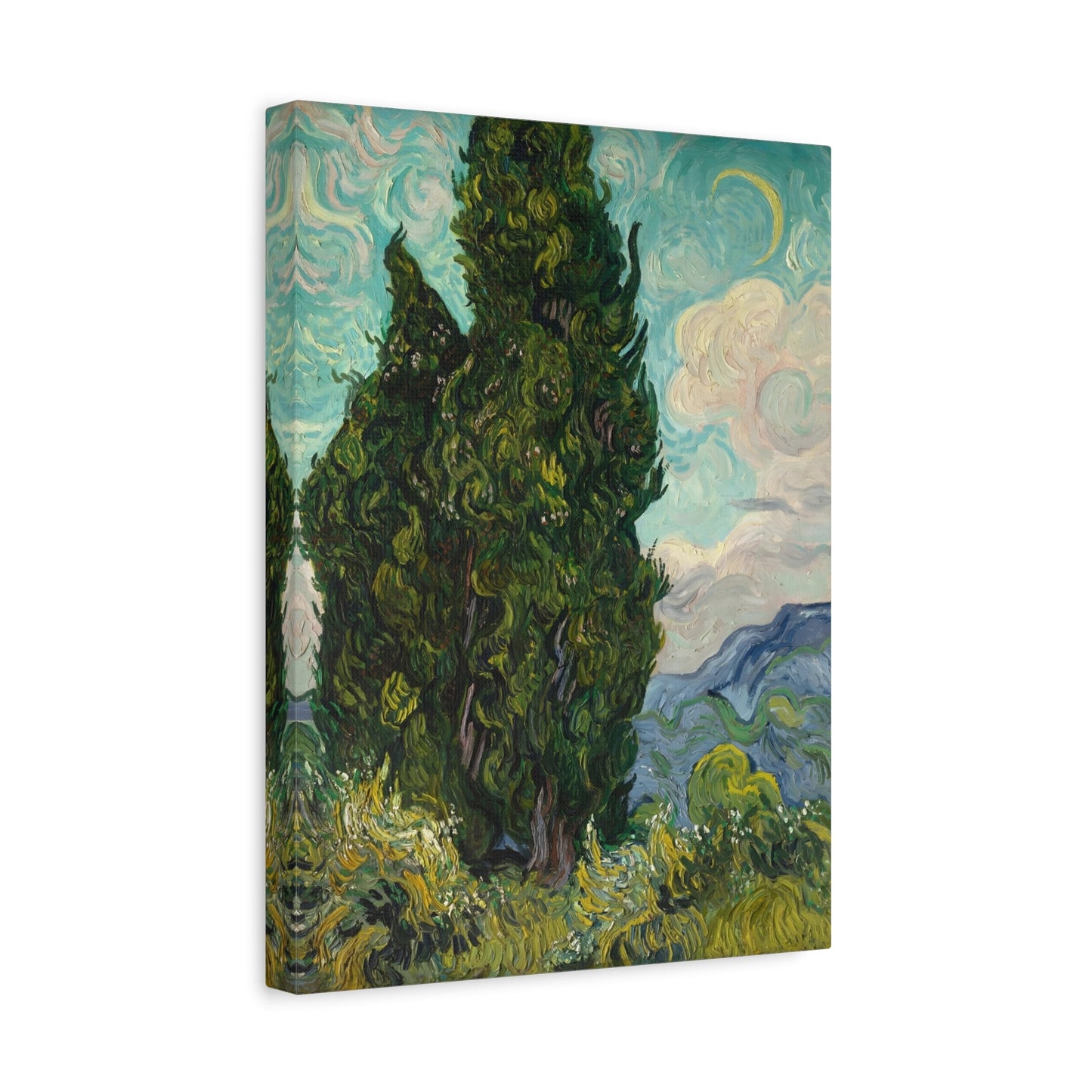 Cypresses Canvas Van Gogh Print - Famous Artist Wall Art - YesArtYes