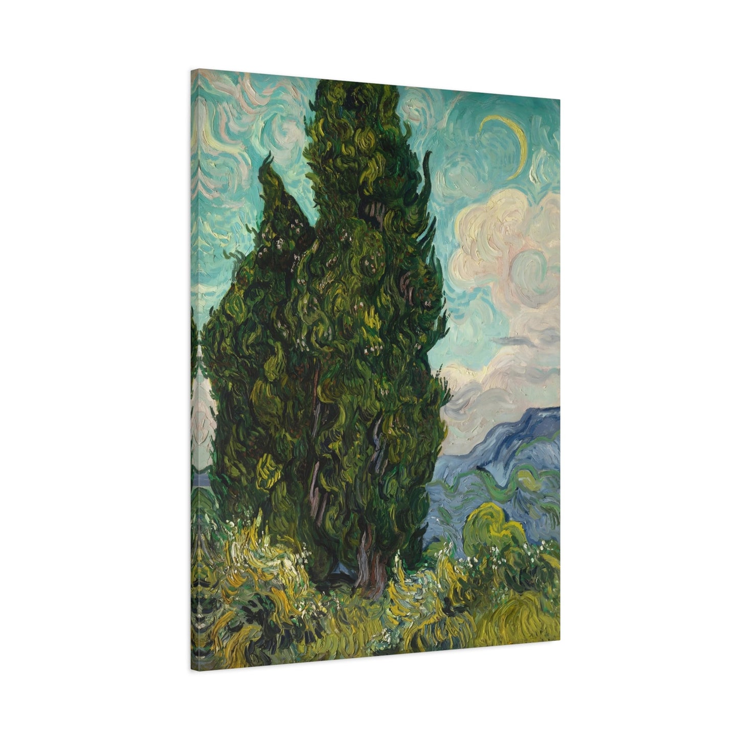 Cypresses Canvas Van Gogh Print - Famous Artist Wall Art - YesArtYes
