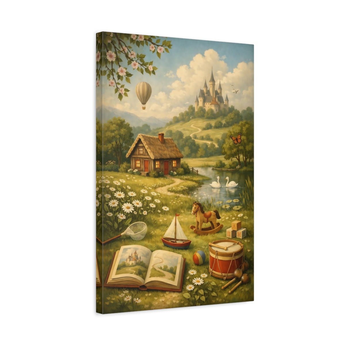 Fairytale Landscape Green - Canvas Wall Art Print - YesArtYes