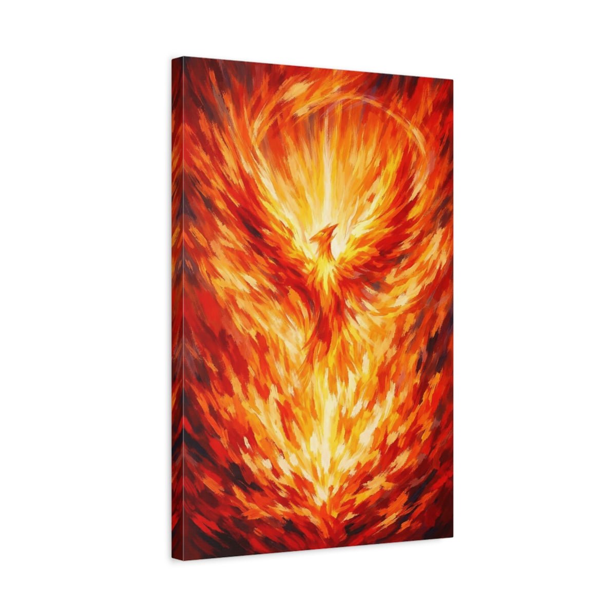 Fairytale Phoenix Red Orange - Canvas Wall Art Print - YesArtYes