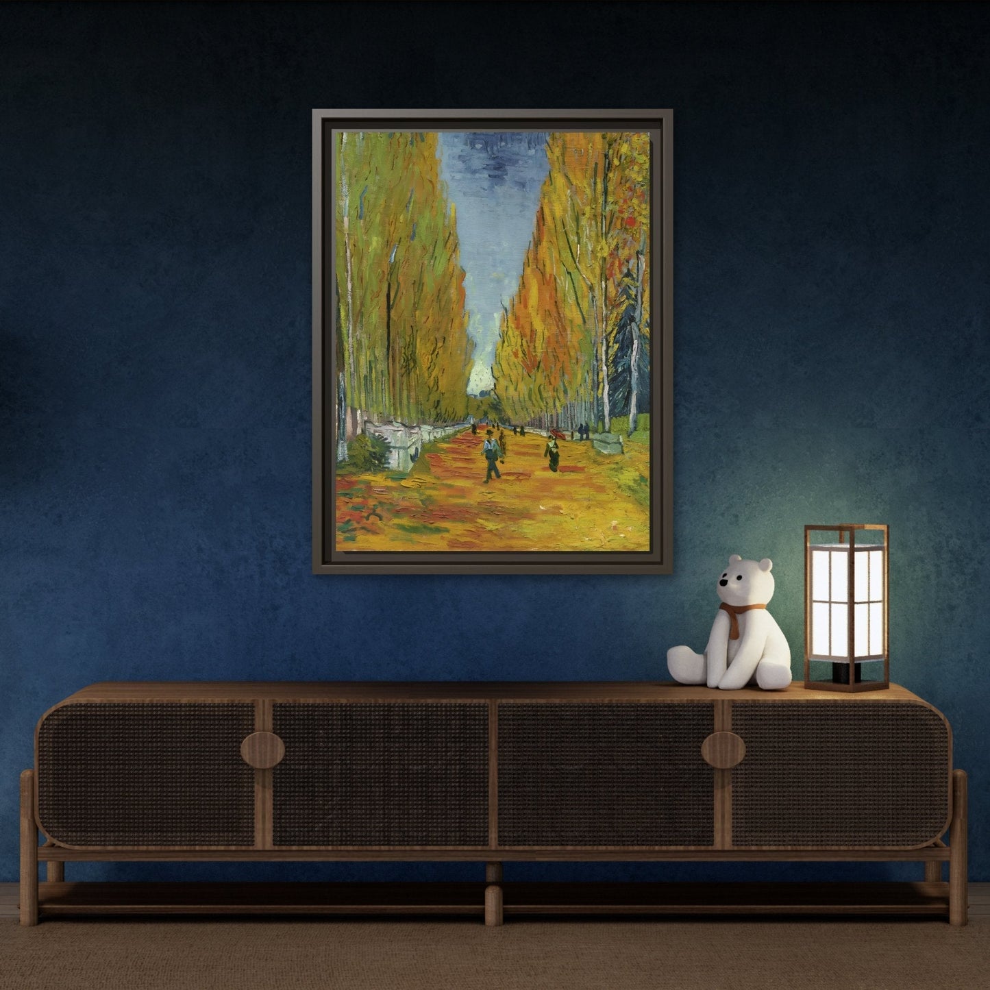 Famous Wall Art Canvas Les Alyscamps Van Gogh Framed Print - YesArtYes