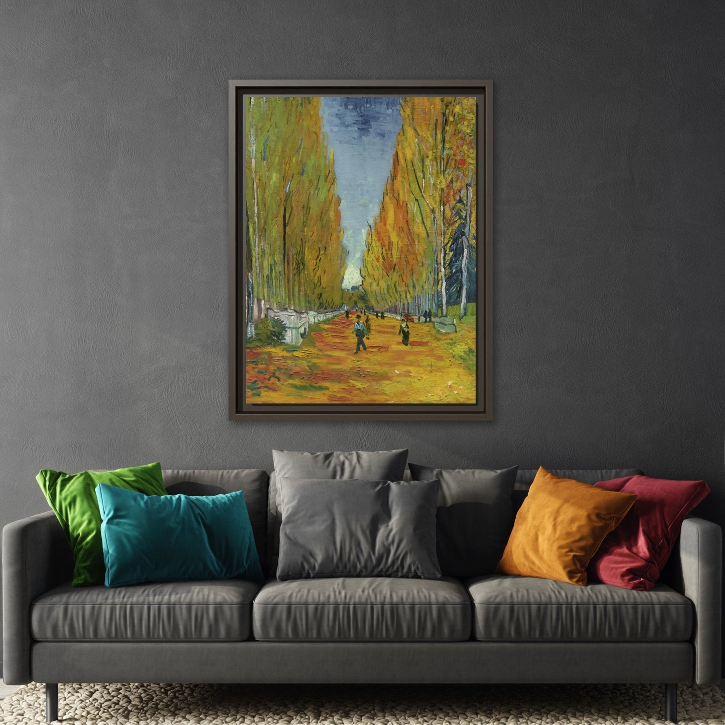 Famous Wall Art Canvas Les Alyscamps Van Gogh Framed Print - YesArtYes