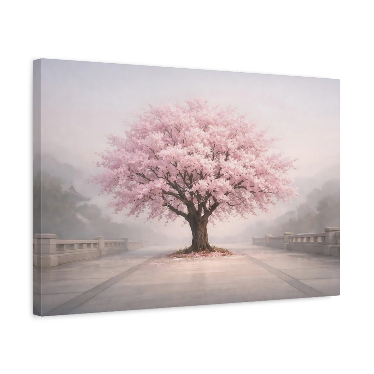 Floral Cherry Blossom Pink - Canvas Wall Art Print - YesArtYes