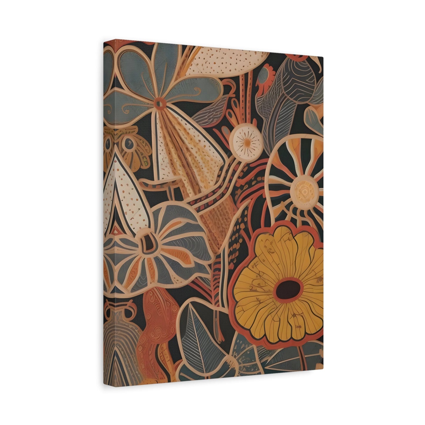Flowers Floral Botanical Canvas Print - Boho Wall Art Decor - YesArtYes
