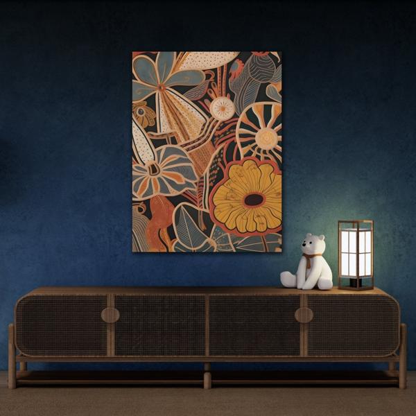Flowers Floral Botanical Canvas Print - Boho Wall Art Decor - YesArtYes