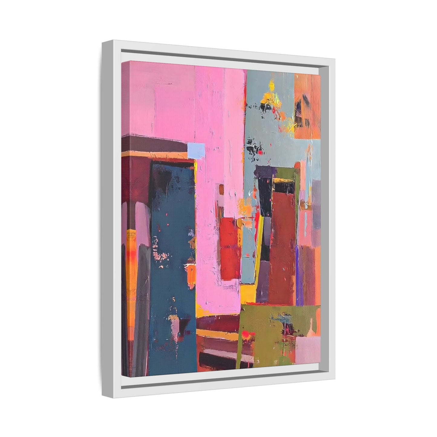 Framed Abstract Art Print - Modern Colorful Canvas Wall Decor - YesArtYes